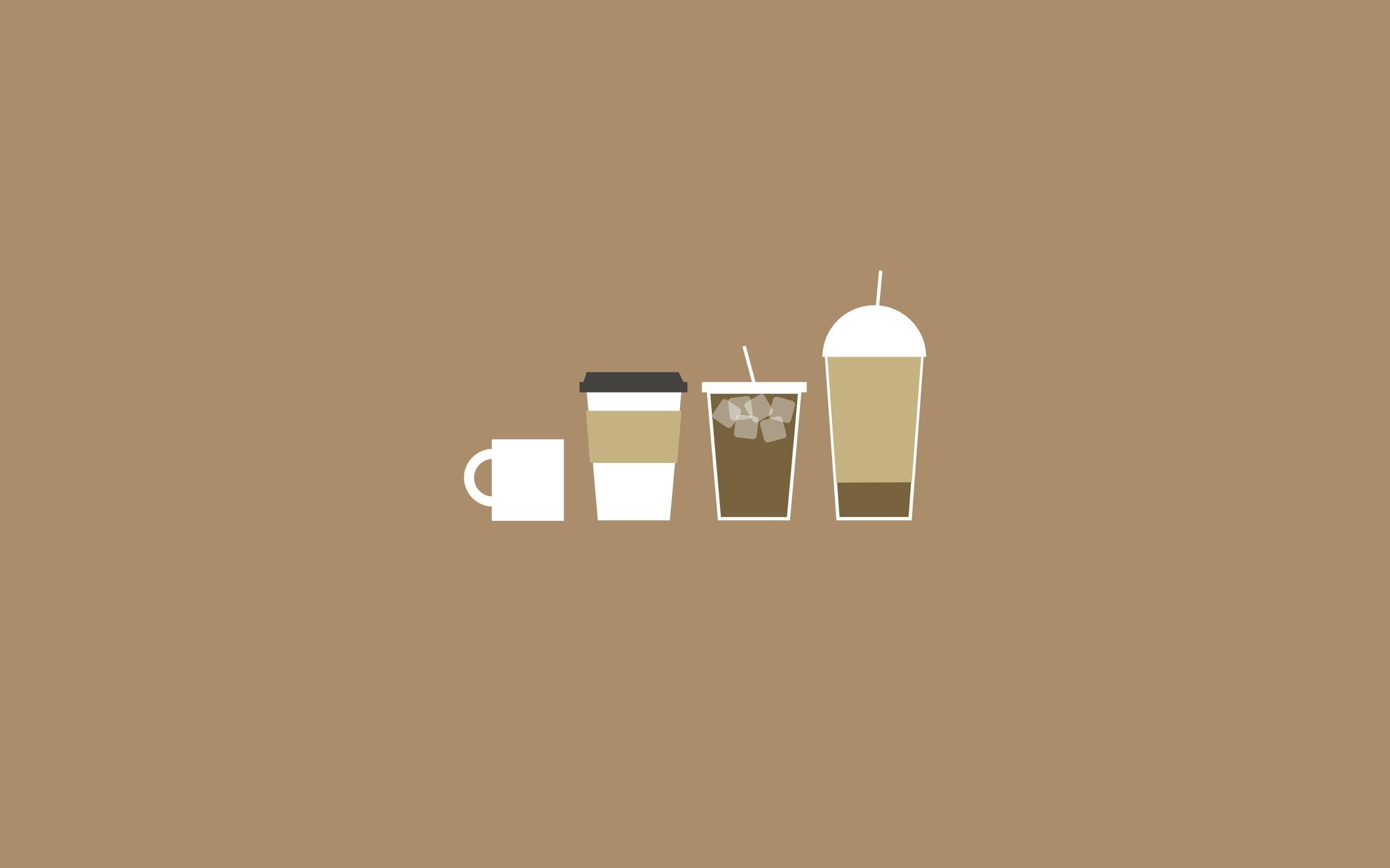 2880x1800 Download Brown Aesthetic Coffee Illustration Laptop Wallpaper