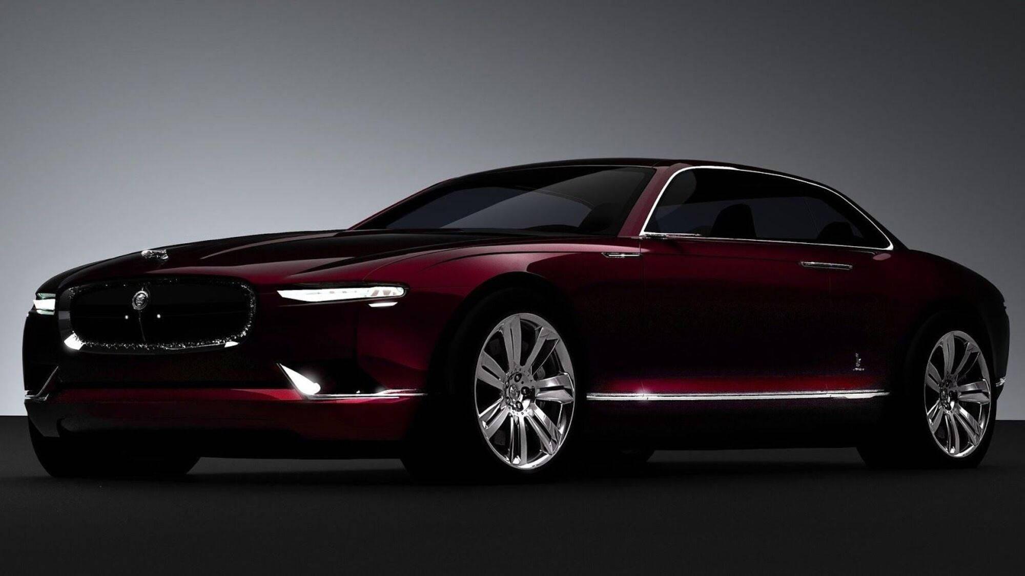 2000x1125 Download Edgy Dark Red Jaguar Car Wallpaper