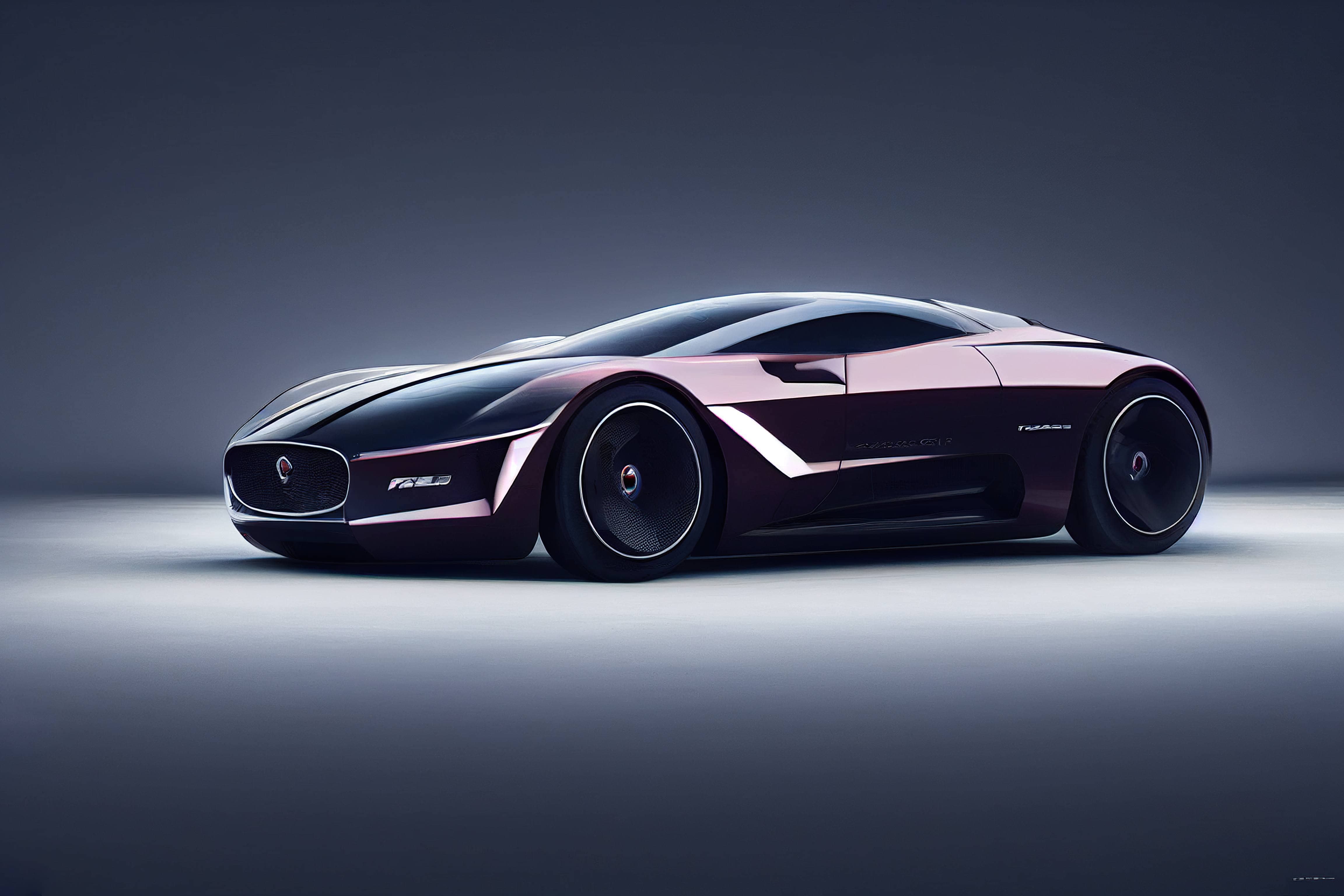 4608x3072 Dark red Jaguar sports car desktop wallpaper background