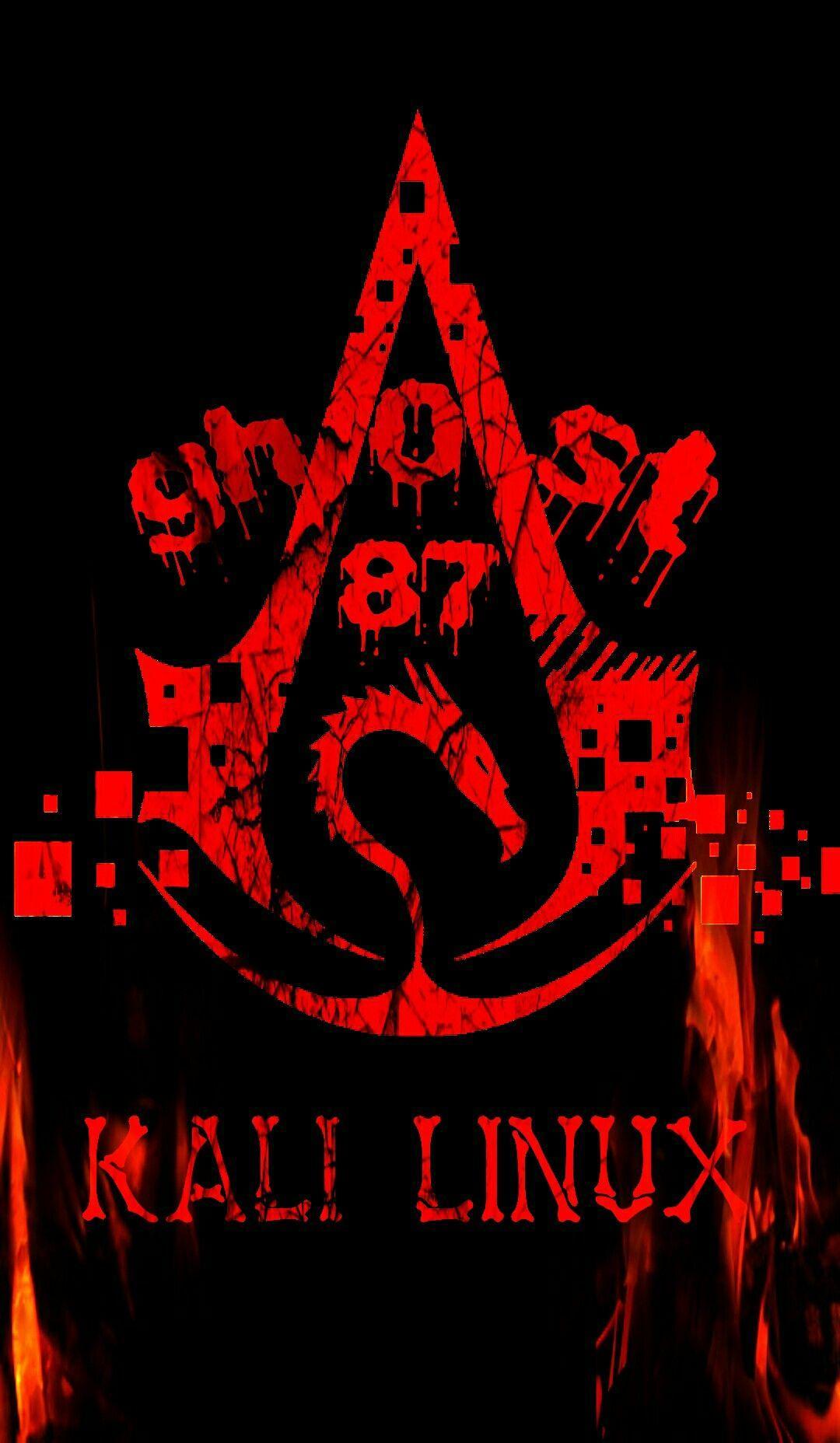 1080x1856 Kali Linux Mobile Red Wallpaper