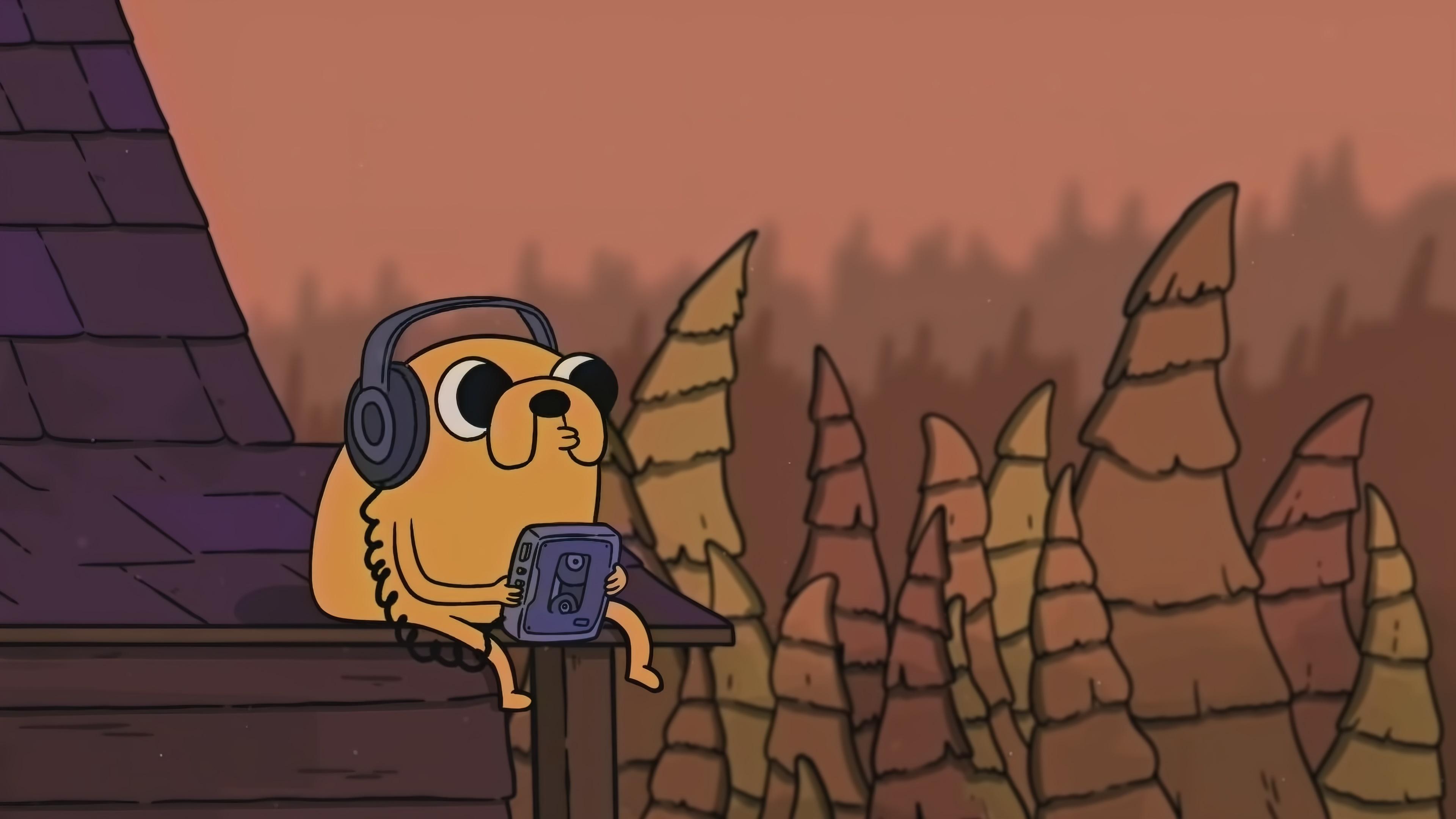 3840x2160 jake, lofi, chill, adventure time, 4k, pc Gallery HD Wallpaper