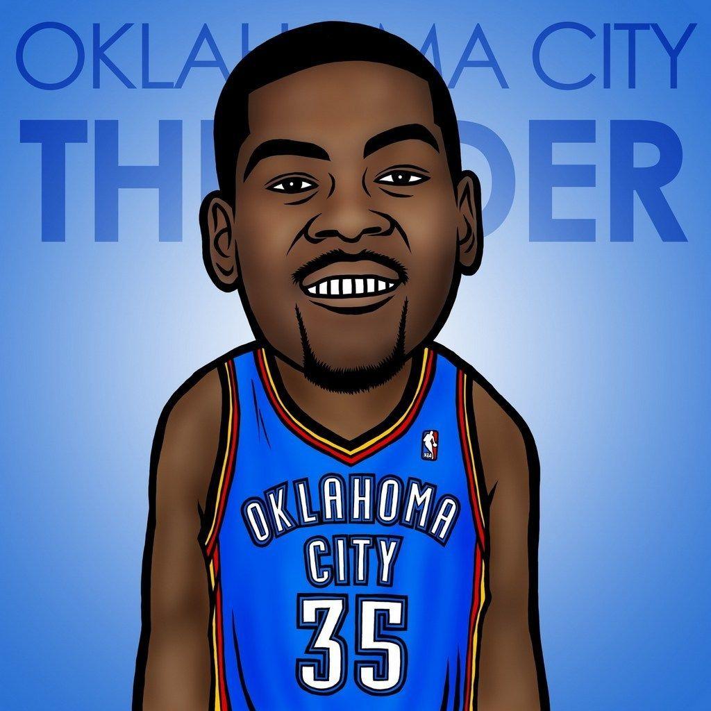 1024x1024 Basketball Players Cartoon Wallpaper