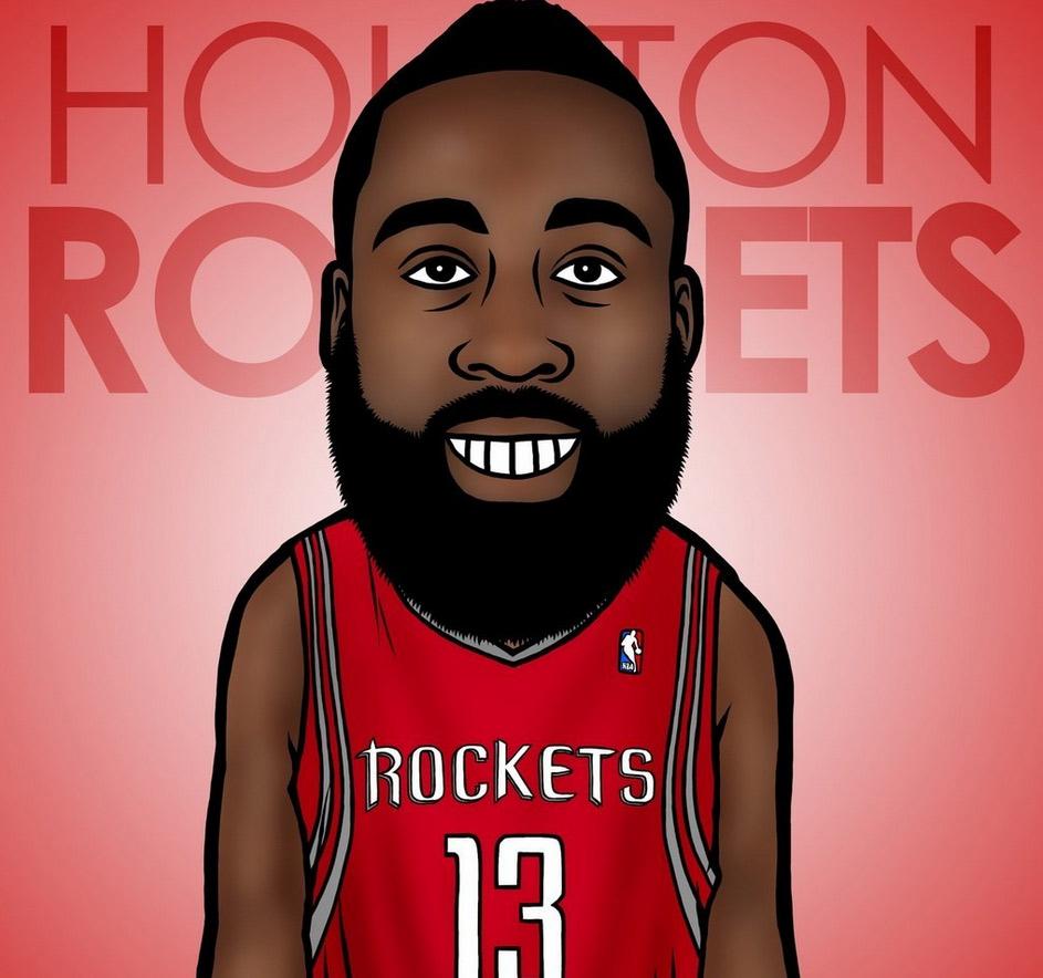 943x884 Art of the Day: NBA Cartoon Faces