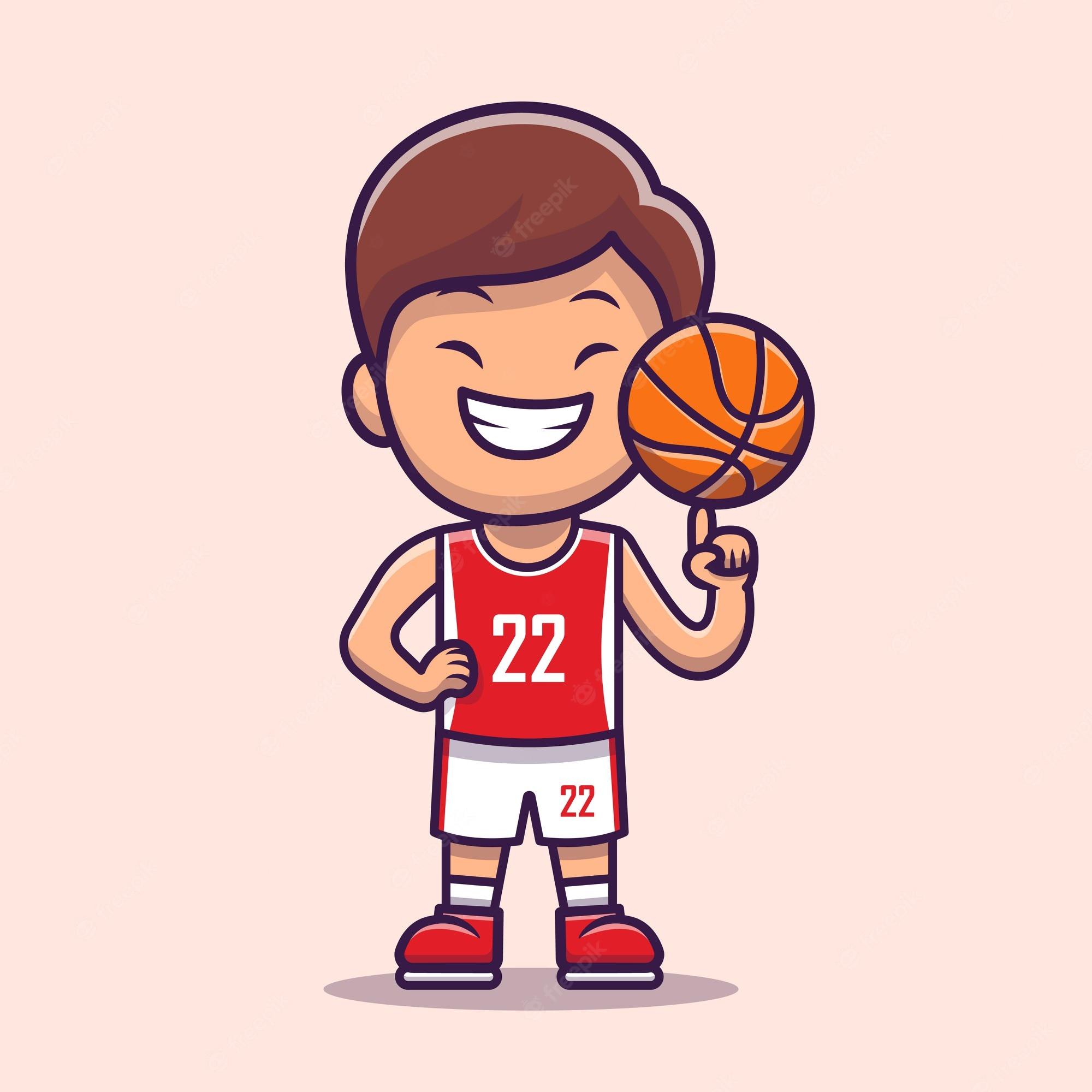 2000x2000 Cartoon Basketball Image