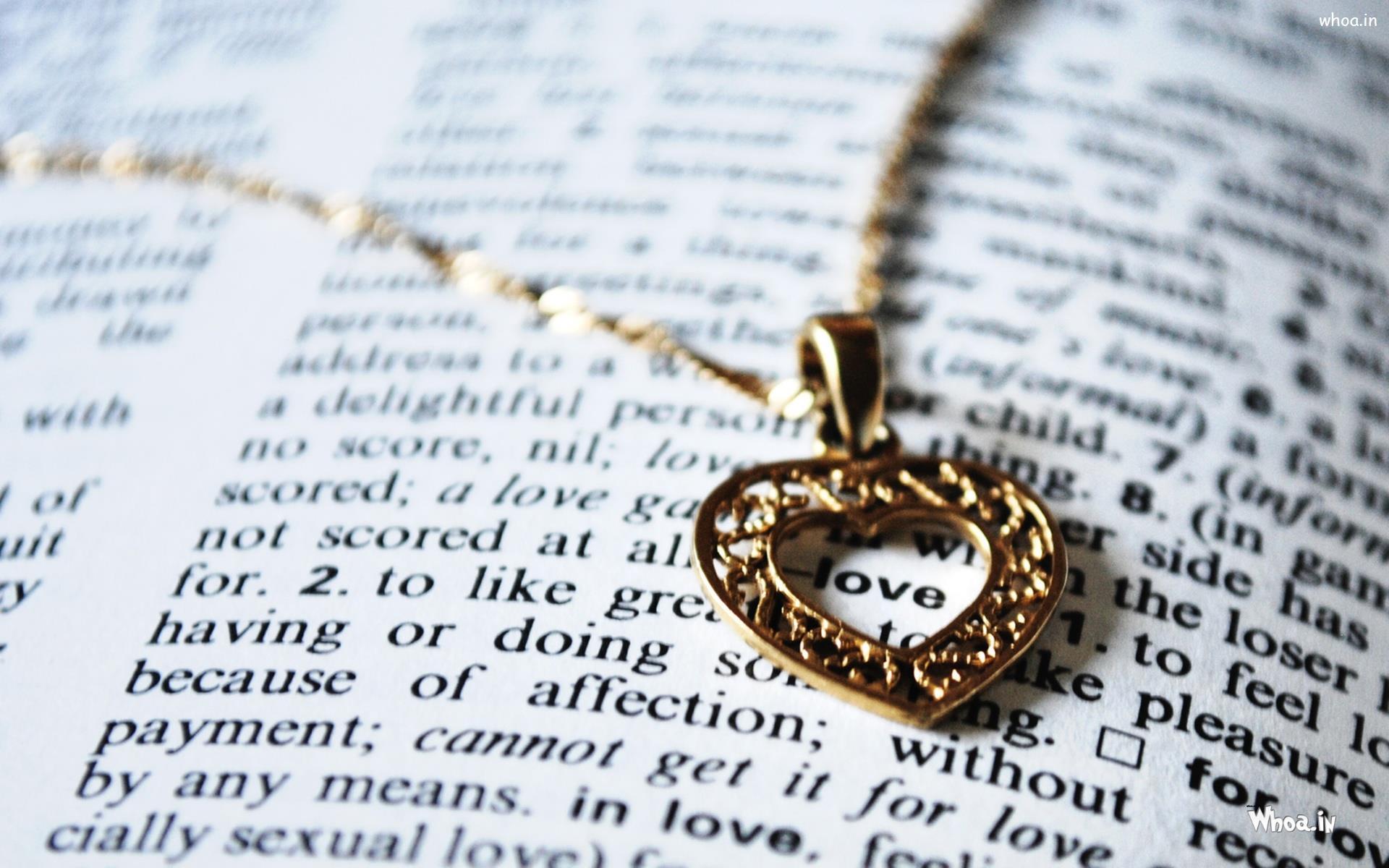 1920x1200 Love Heart Pendant With Quotes HD Heart Wallpaper