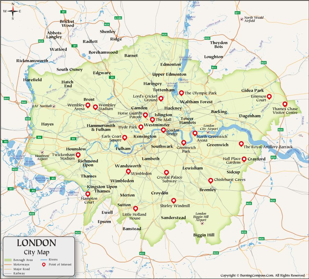 1024x925 London Map, London city Map, Map of London England, UK
