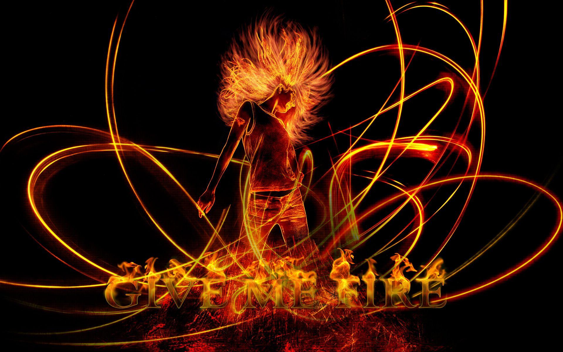 1920x1200 Rainbow Fire Wallpaper