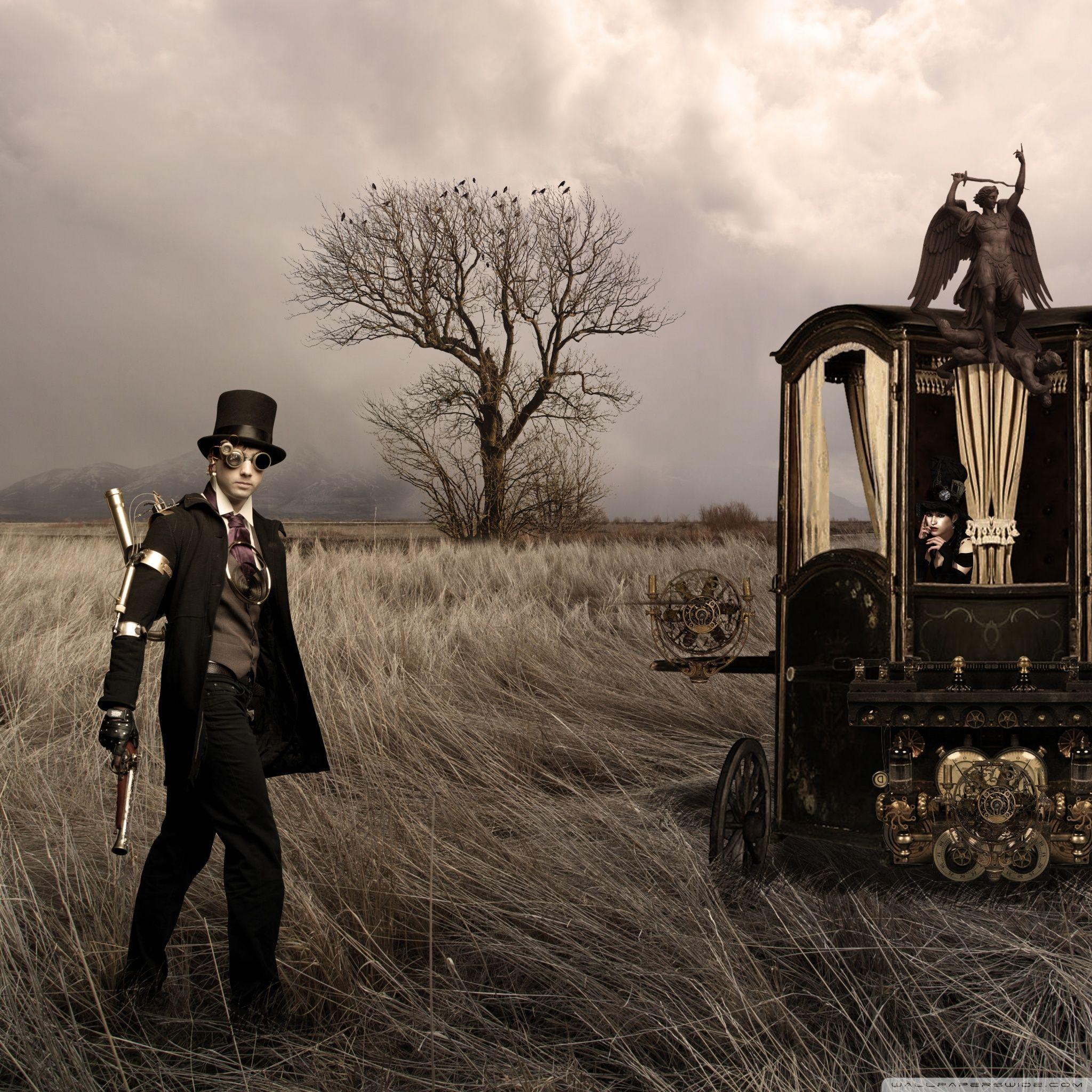 2048x2048 Bonny and Clyde steampunk ❤ 4K HD Desktop Wallpaper for 4K Ultra HD