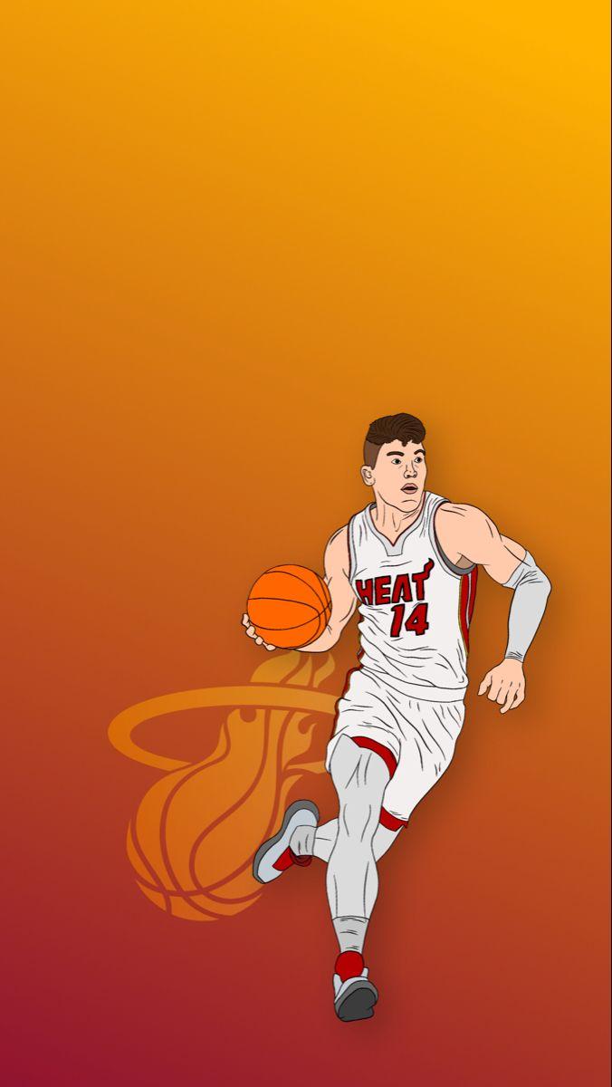 676x1200 Tyler Herro Basketball by sportsign. Team wallpaper, Nba basketball art, Basketball wallpaper