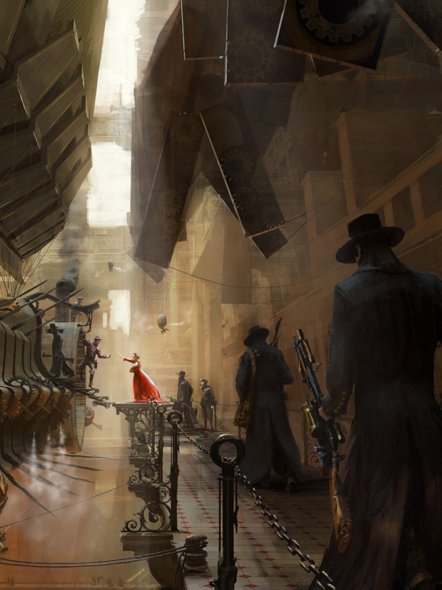 1536x2048 Download 1536x2048 Steampunk, Sci Fi, Fantasy World, Artwork