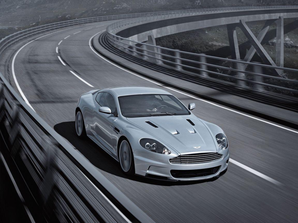 1152x864 Download wallpaper 1152x864 aston martin, dbs, gray, front view, car, bridge standard 4:3 HD background
