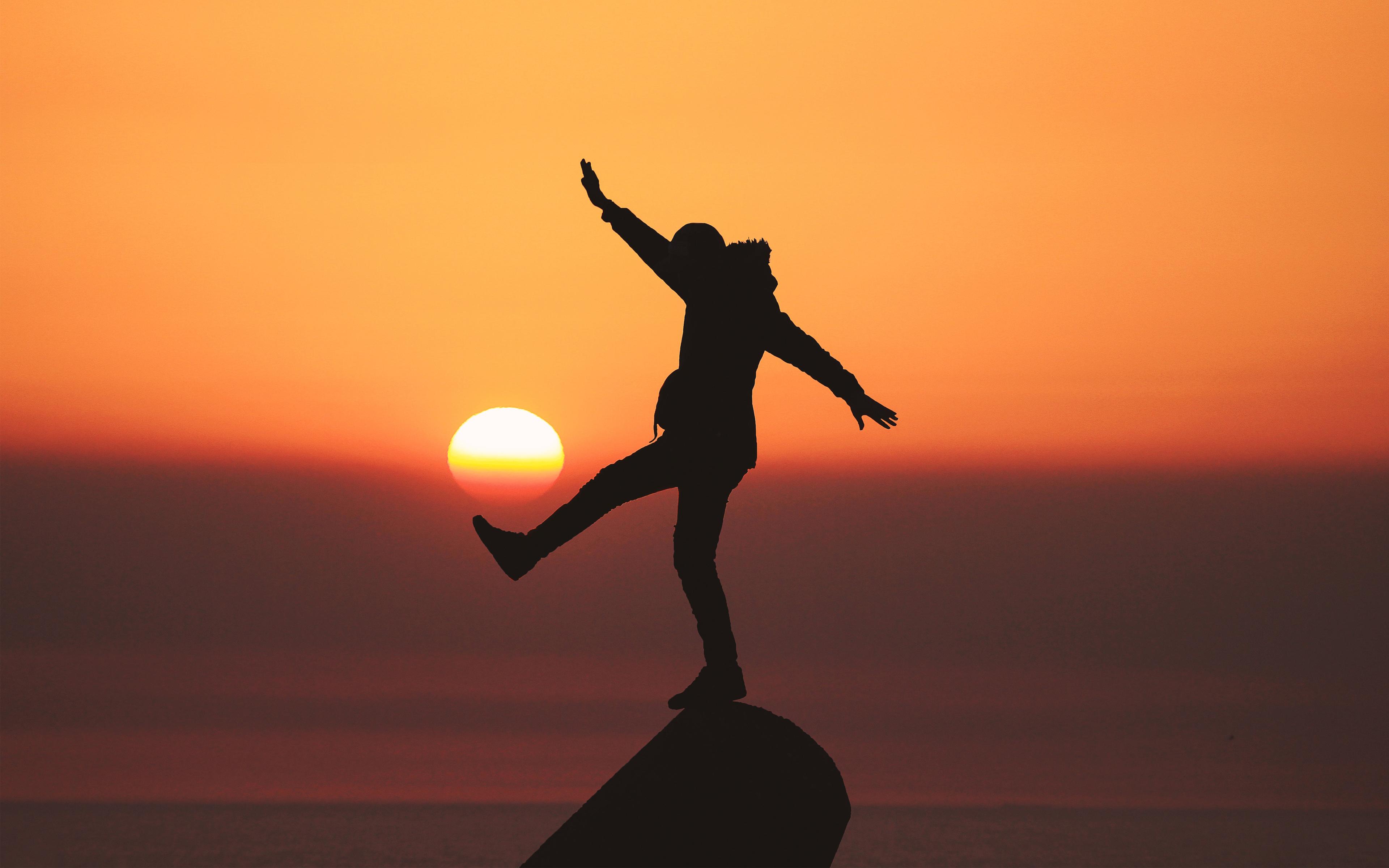 3840x2400 Wallpaper 4k Sunset Silhouette 4K Wallpaper