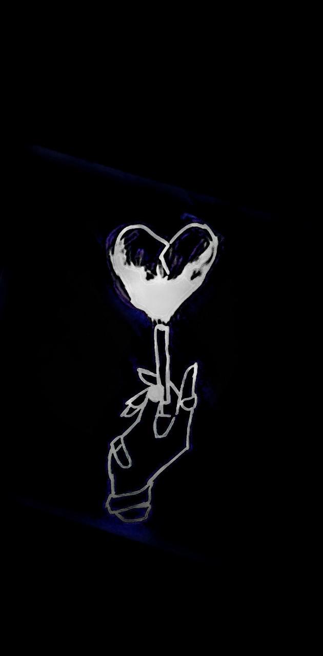 630x1280 Broken heart wallpaper