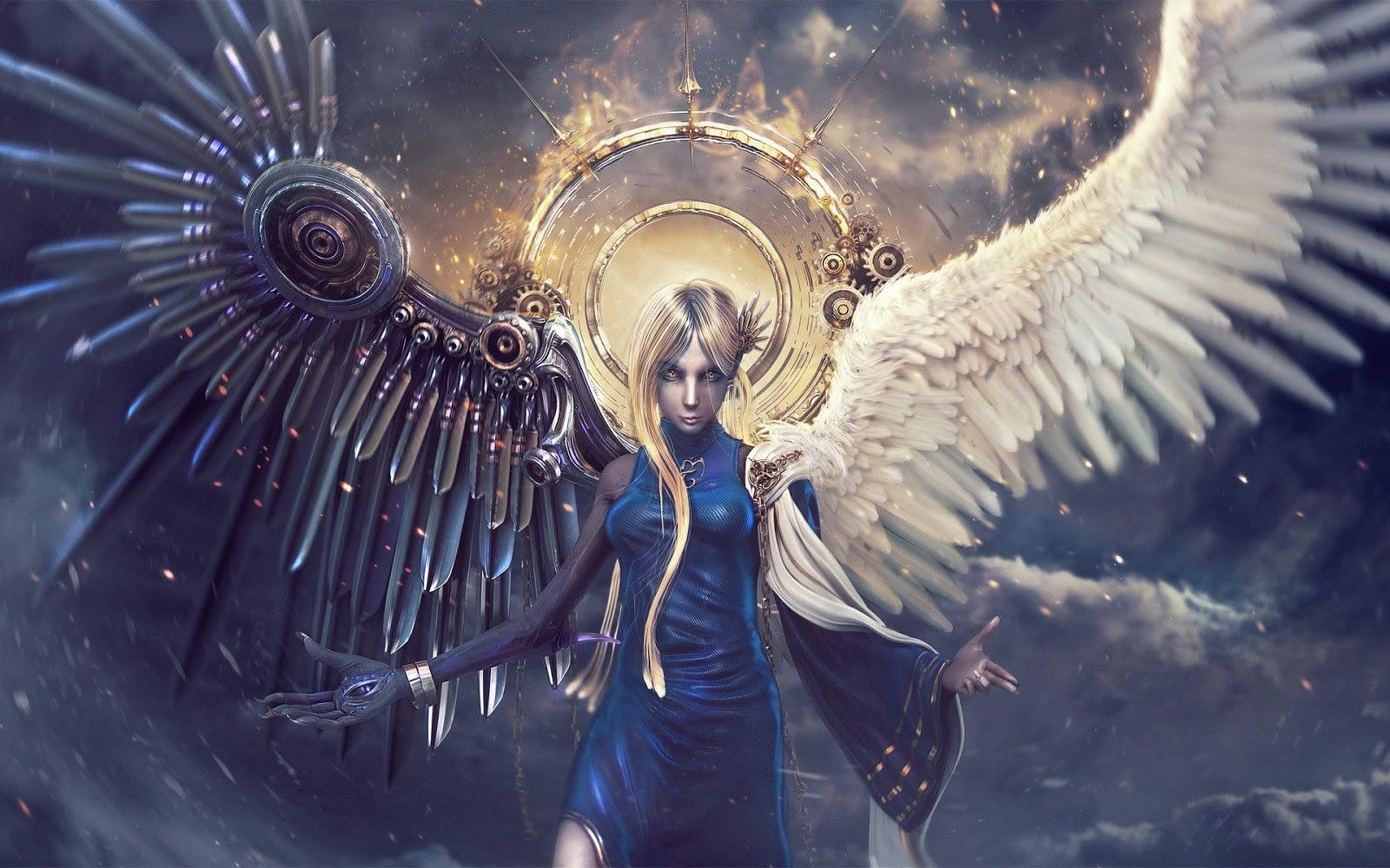 1600x1000 Angel and Demon Wallpaper