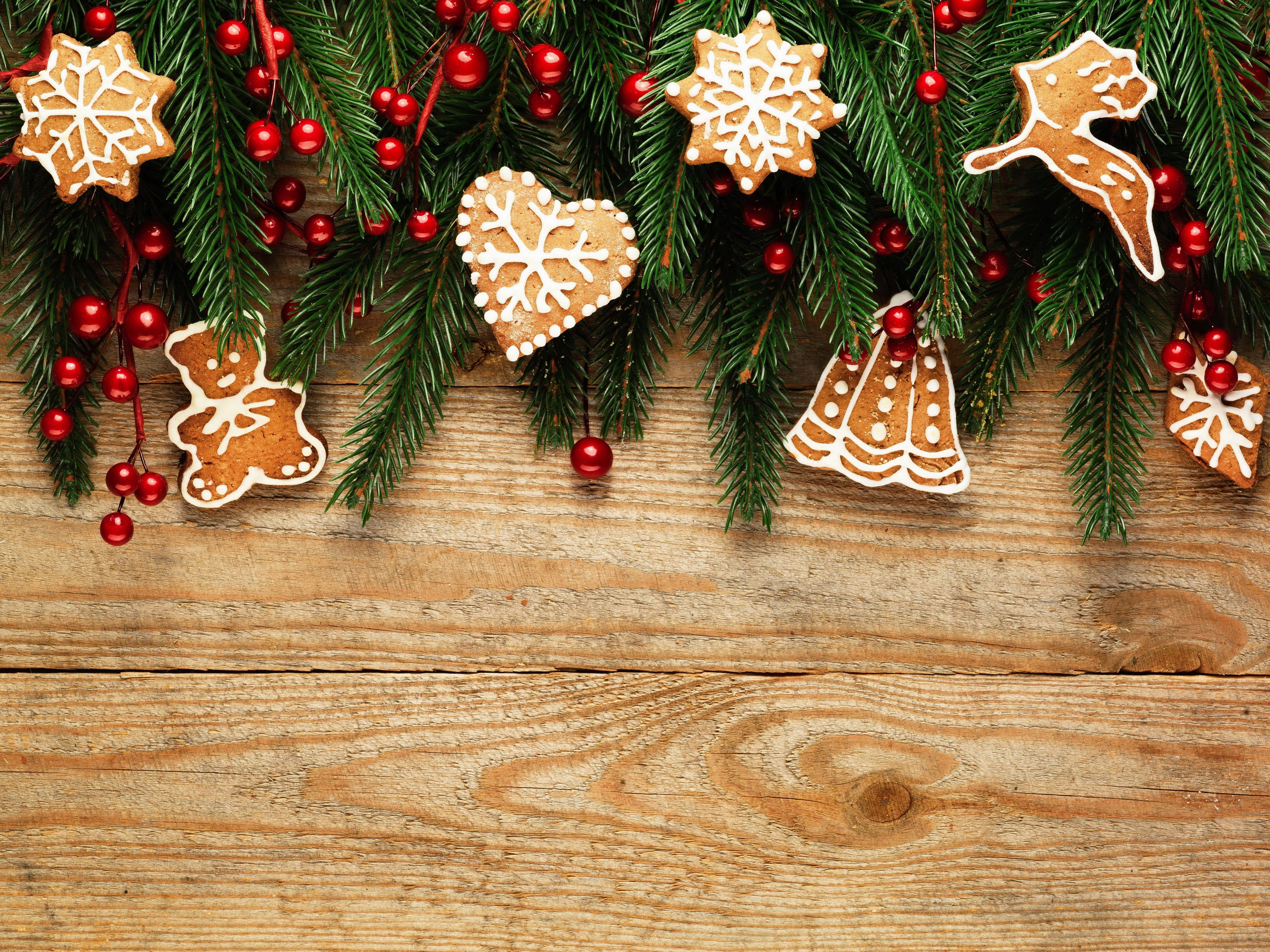 5200x3900 Bells Reindeer Christmas Tree Winter Holiday wallpaper