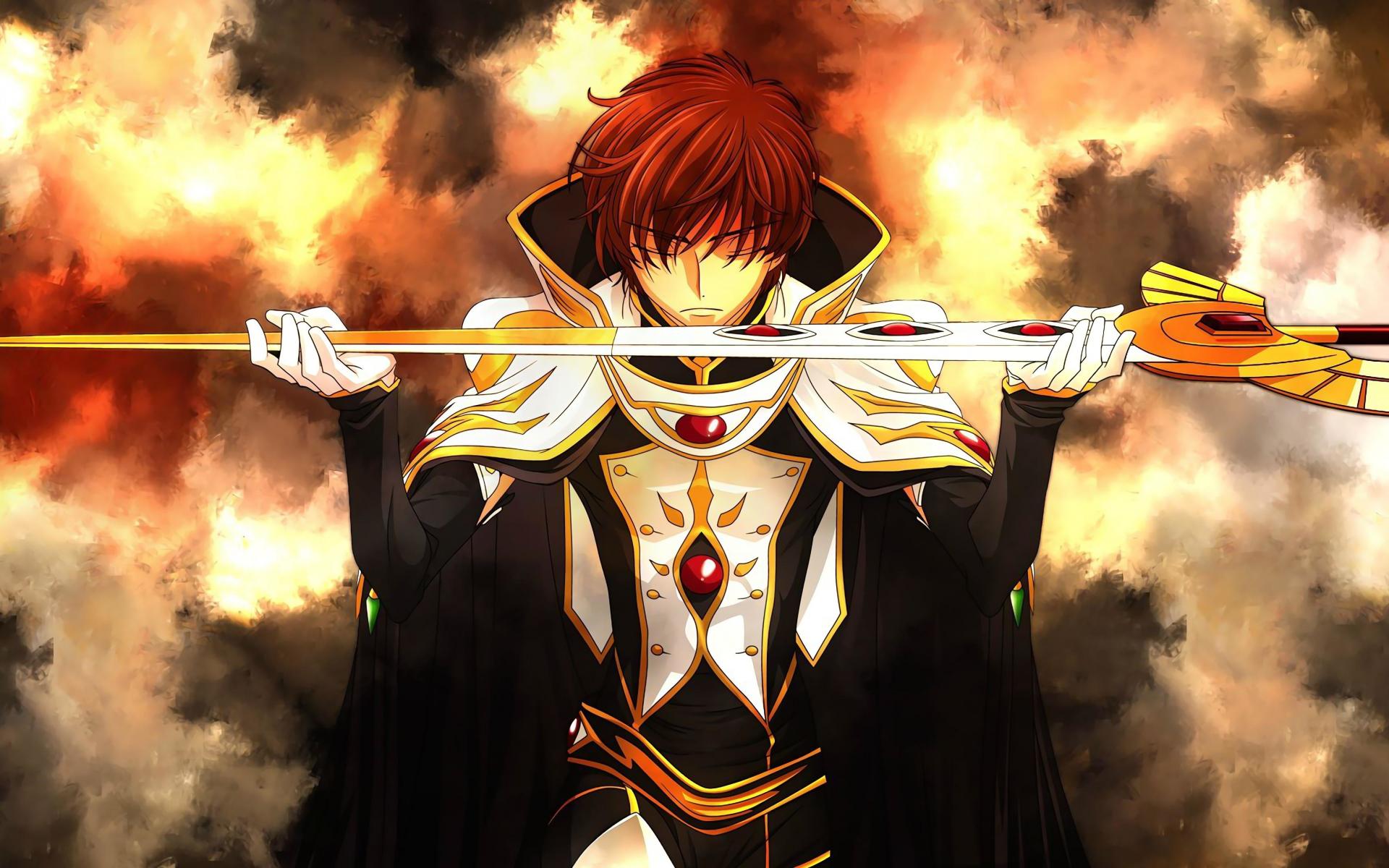 1920x1200 Download wallpaper 1920x1200 suzaku kururugi, code geass, anime boy, sword, 16:10 widescreen 1920x1200 HD background, 415