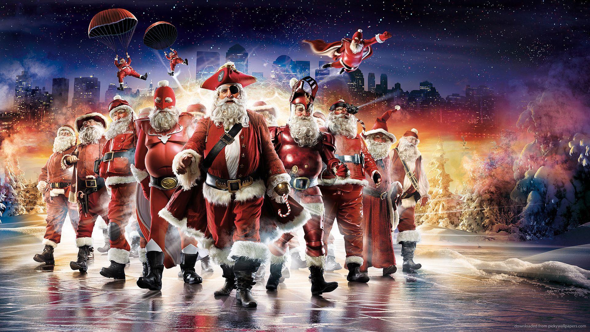1920x1080 Funny Santa Christmas Wallpaper