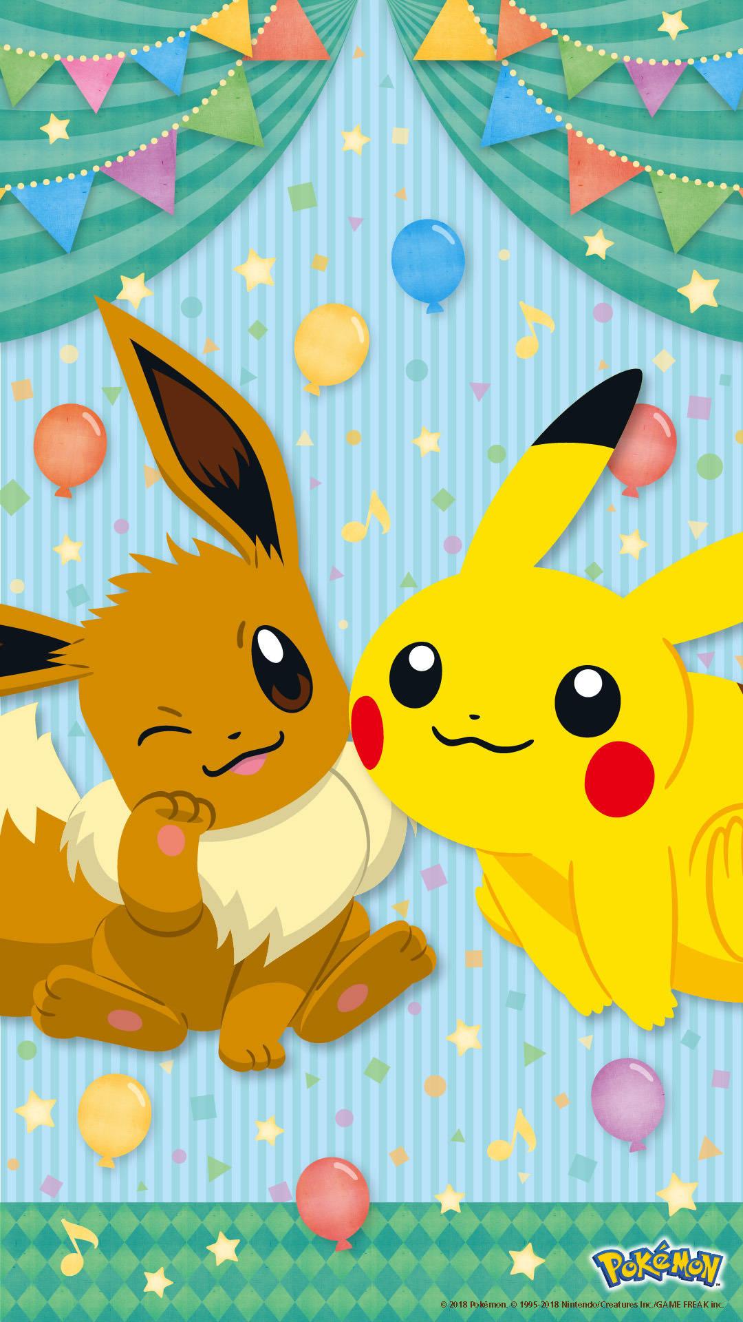 1080x1920 Download Eevee And Pikachu iPhone Wallpaper