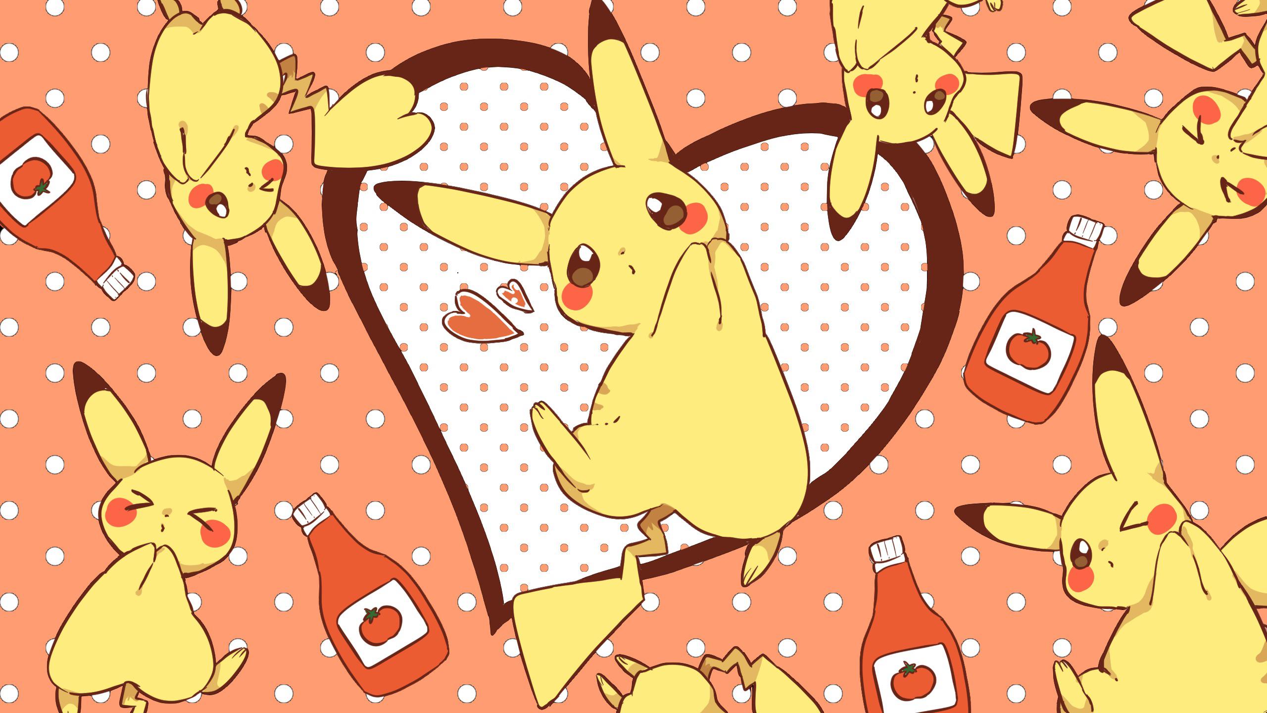 2560x1440 pikachu (pokemon) drawn by chiko_(chi_p_71)