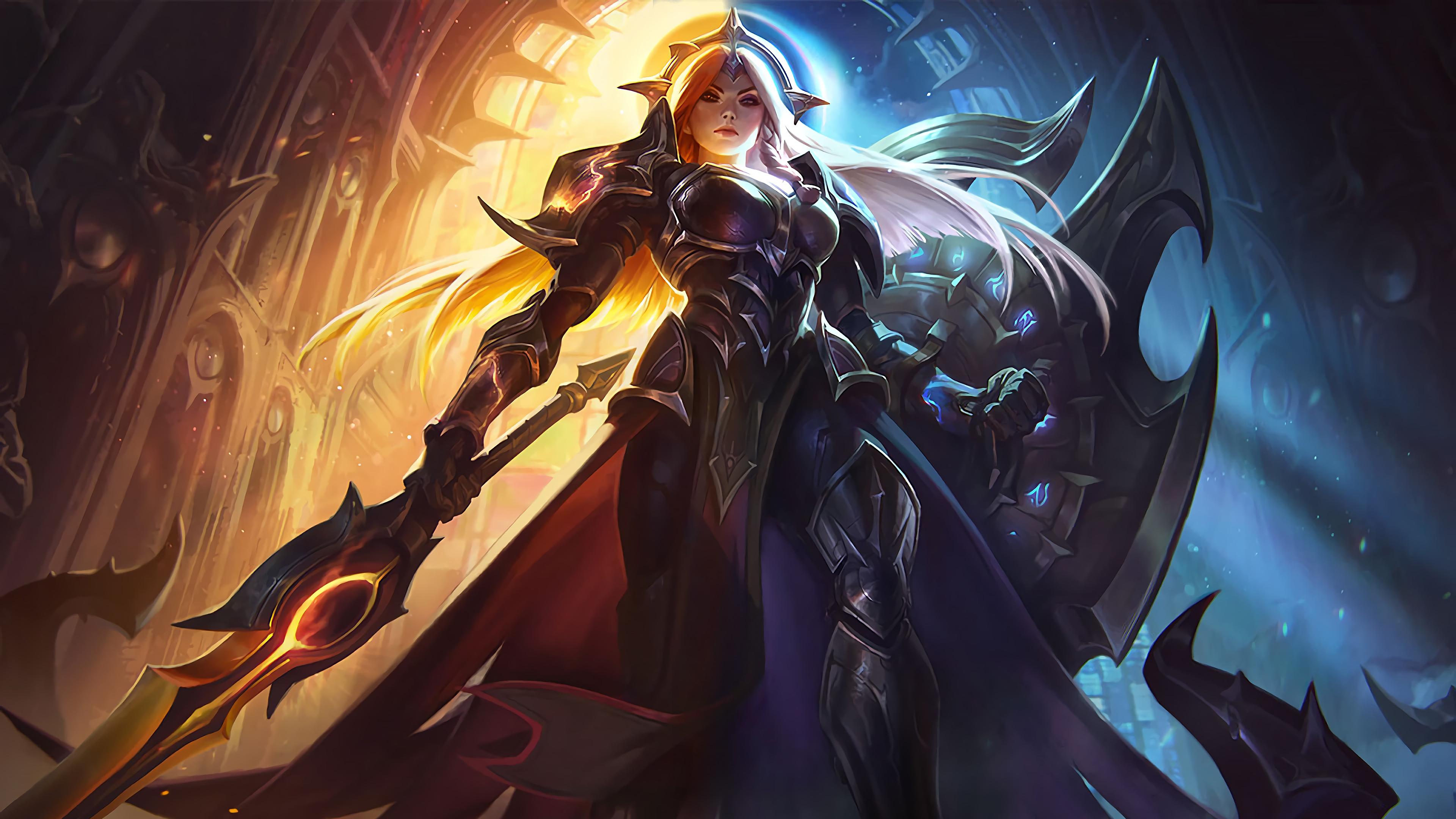 3840x2160 Wallpaper 4k Solar Lunar Eclipse Leona LoL League of Legends lol Wallpaper