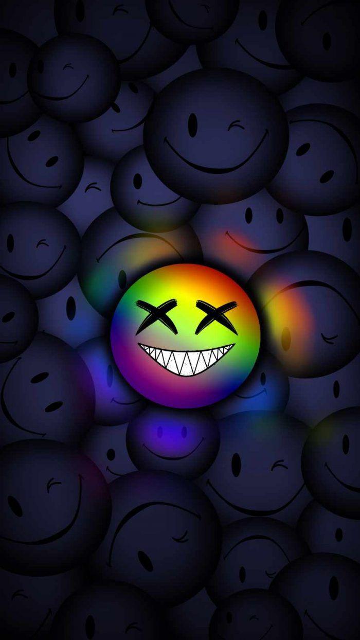 700x1244 Smile iPhone Wallpaper Wallpaper : iPhone Wallpaper. Неоновые обои, Черные обои, Обои для телефона