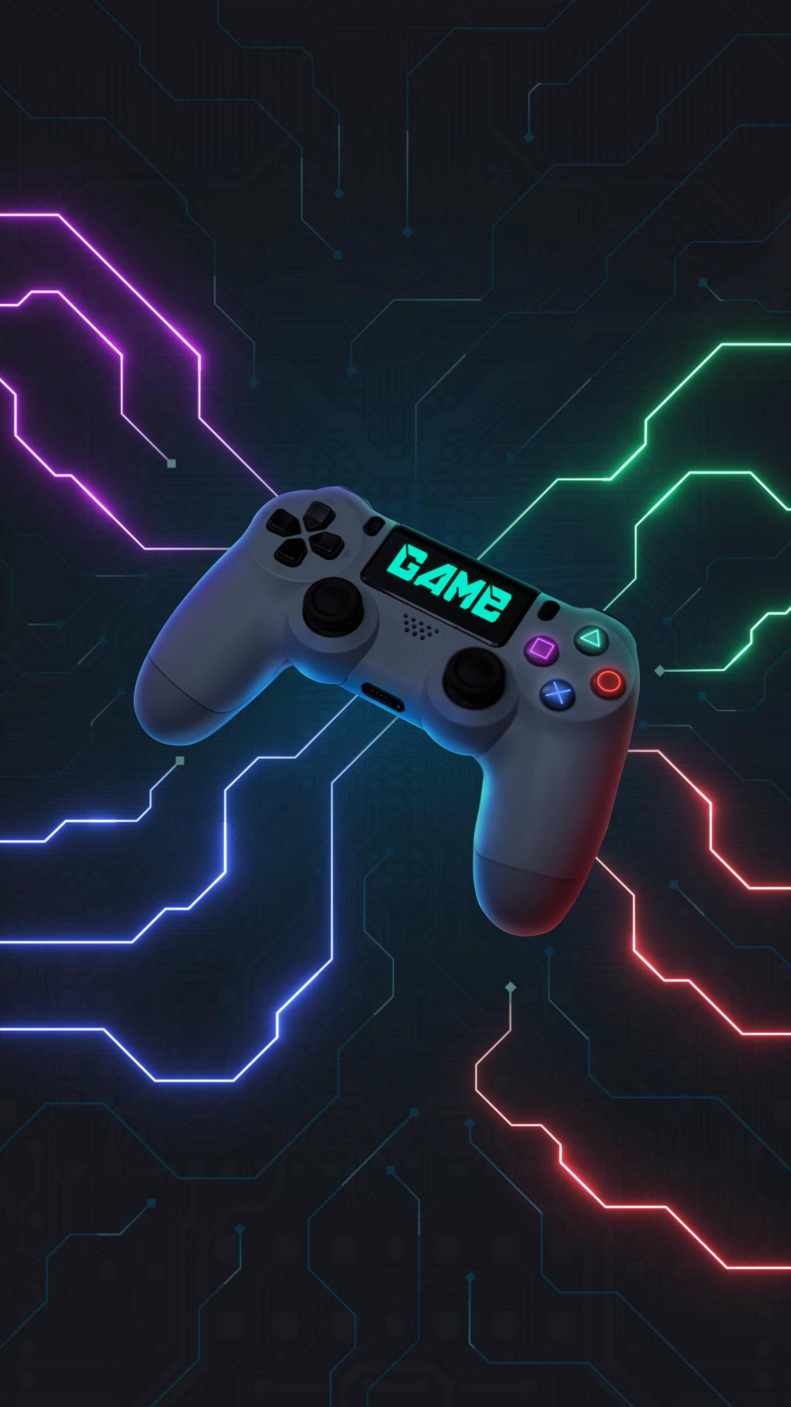 1620x2880 Download Sleek Game Controller Neon Aesthetic iPhone Wallpaper