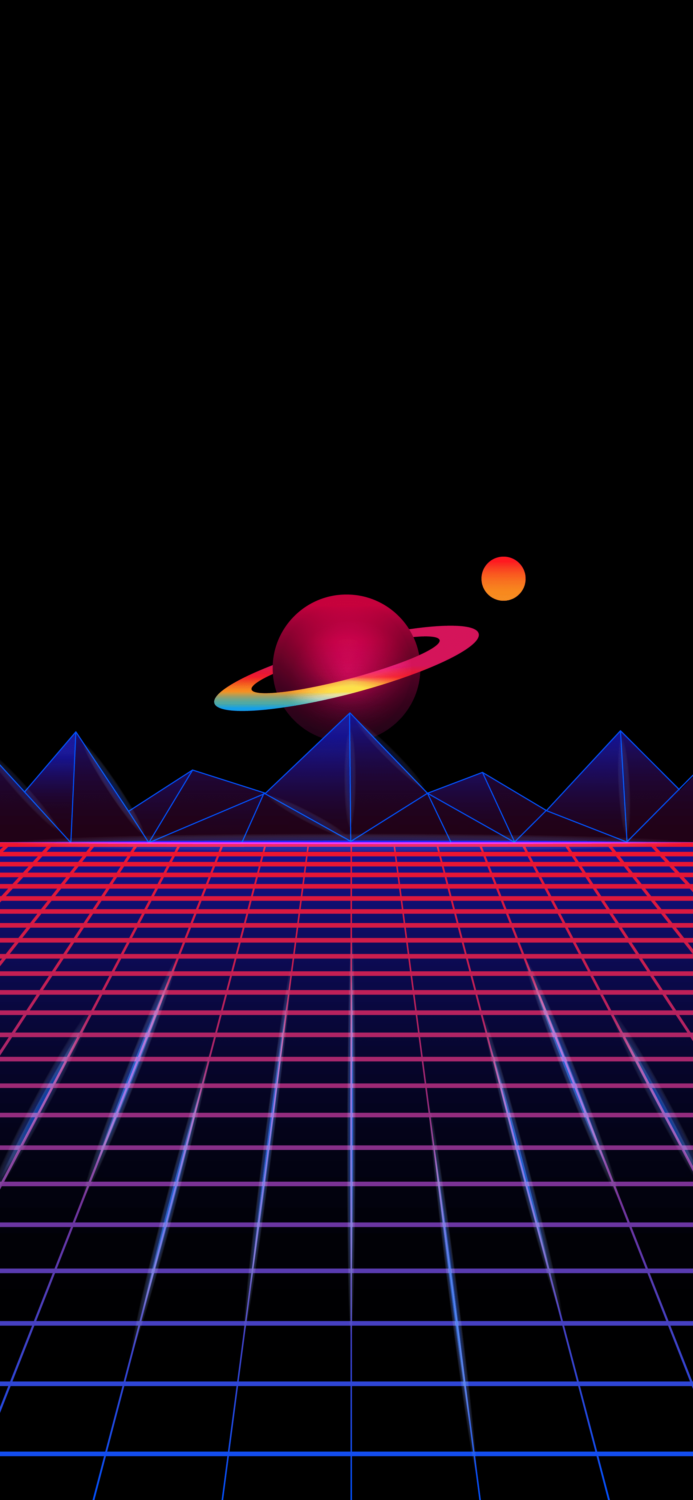 2250x4872 IPHONE WALLPAPER 4K WAVE SATURN