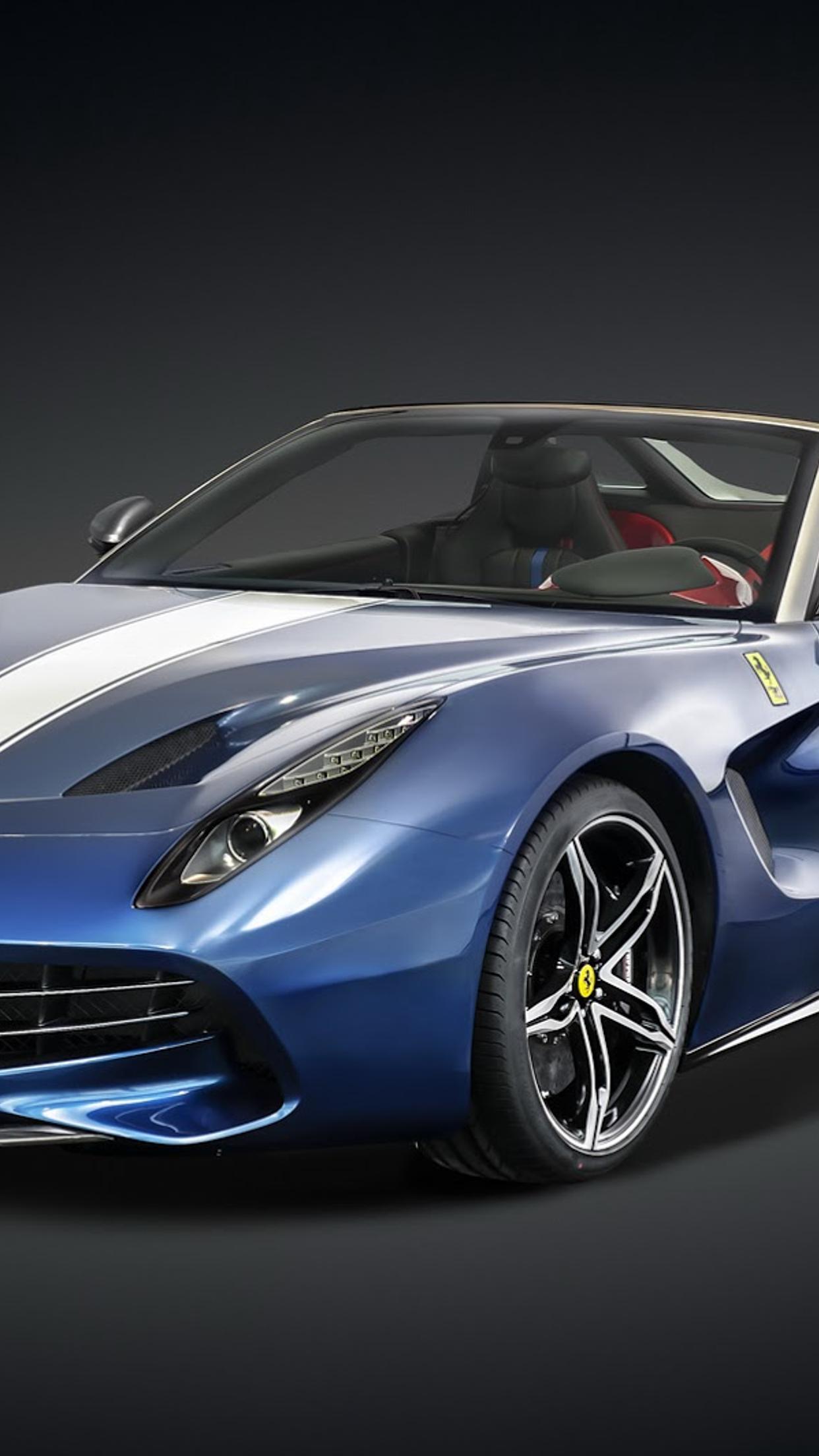 1242x2208 Blue Ferrari F60 car wallpaper