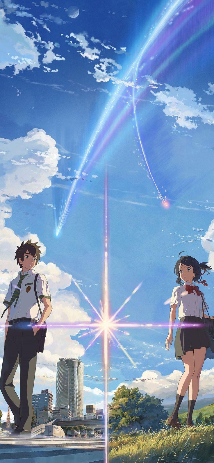 736x1593 Free anime wallpaper for iPhone in 2023 (4K quality). Anime background, Kimi no na wa wallpaper, Anime scenery