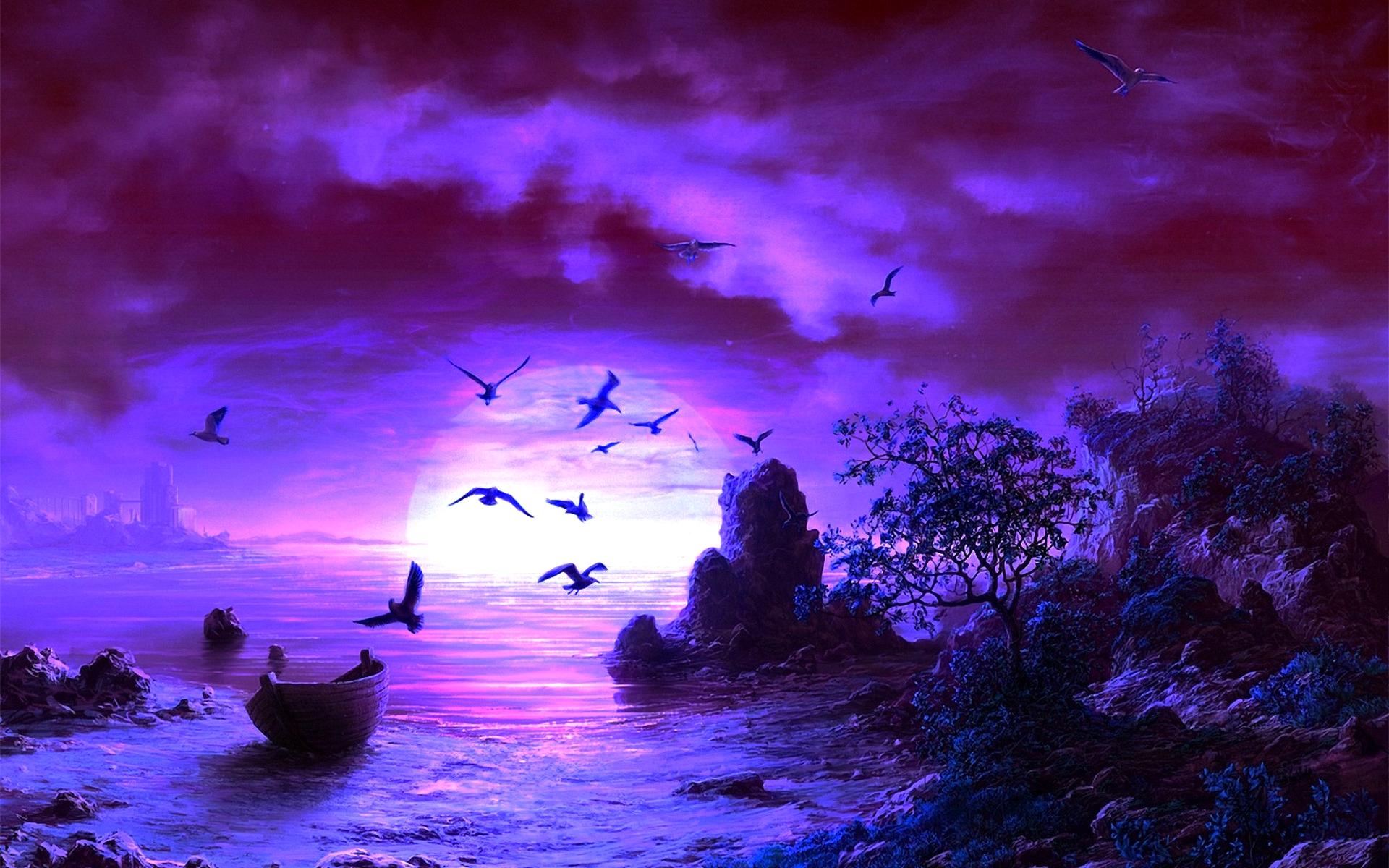 1920x1200 Purple Fantasy Wallpaper