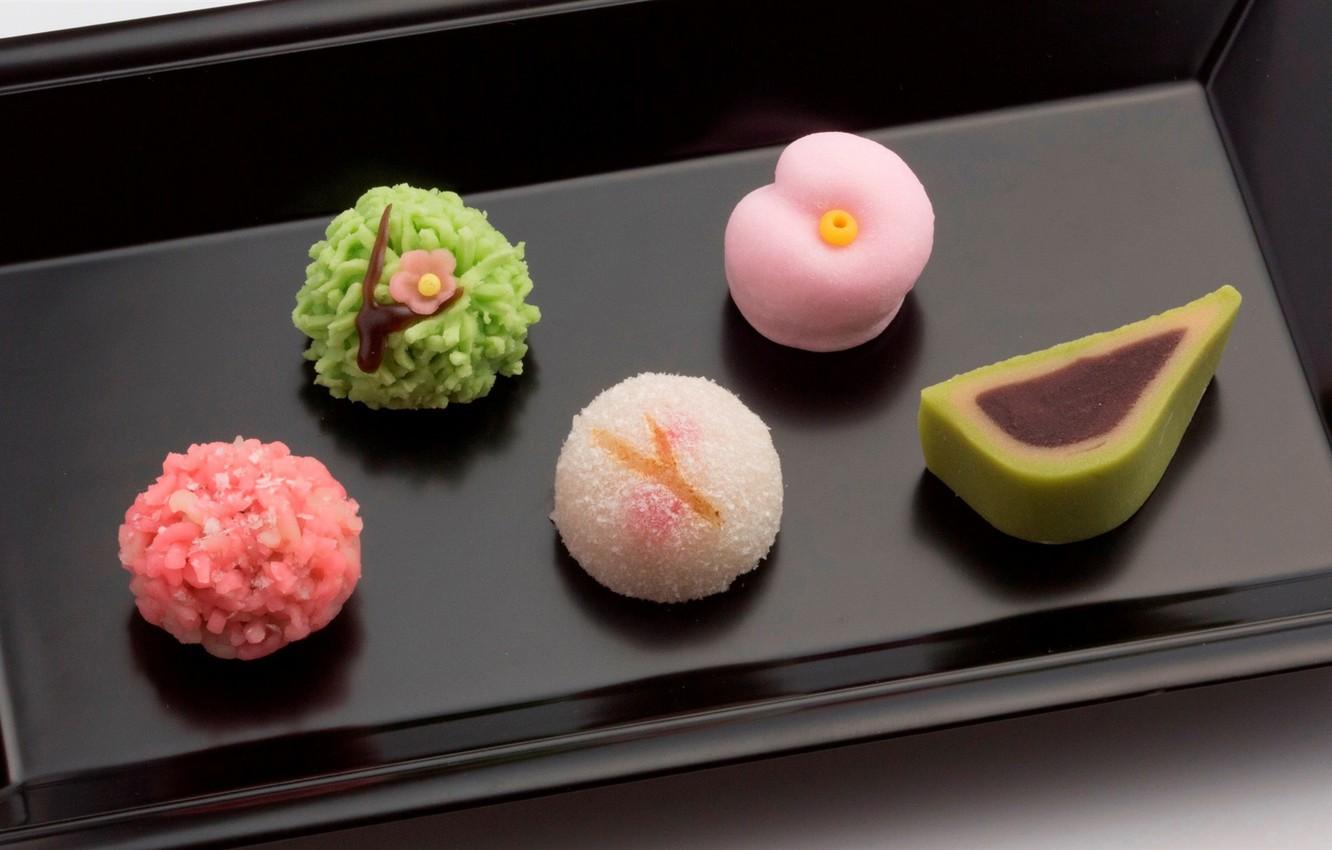 1332x850 Wallpaper sweets, Japan, in the box, wagashi image for desktop, section еда