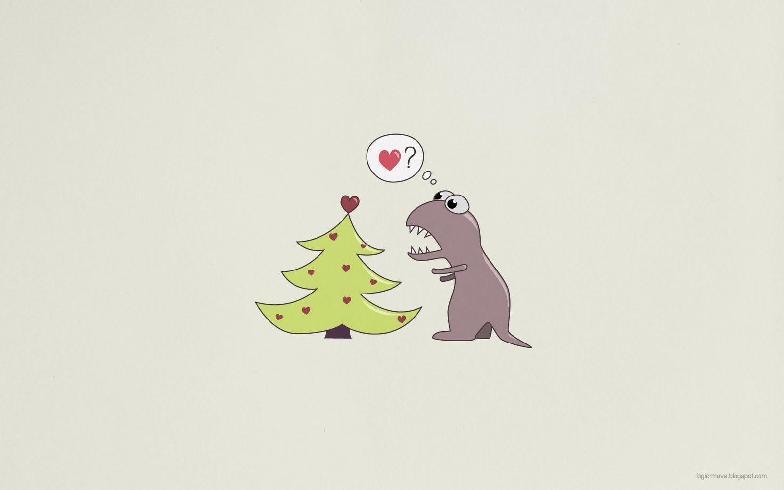 1600x1000 My Grinning Mind: Dinosaur and Christmas tree