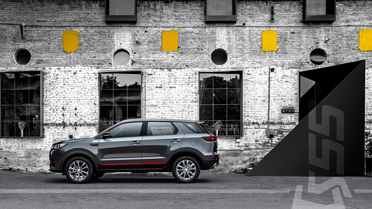 1280x720 Wallpaper Changan Chinese CUV CS55 Plus Blue Drive, 2020 Grey Side