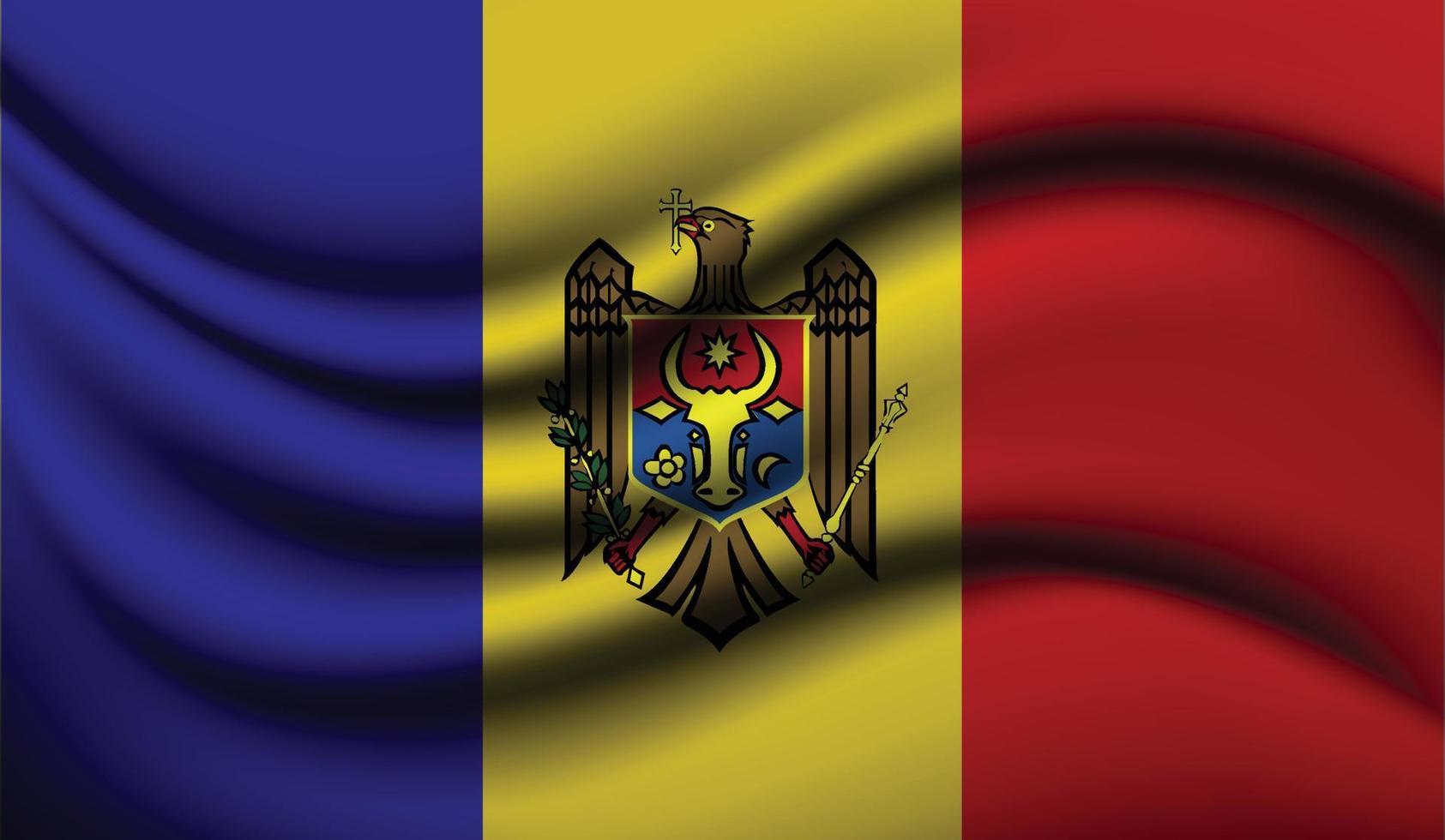 1685x980 Moldova Realistic waving Flag Design