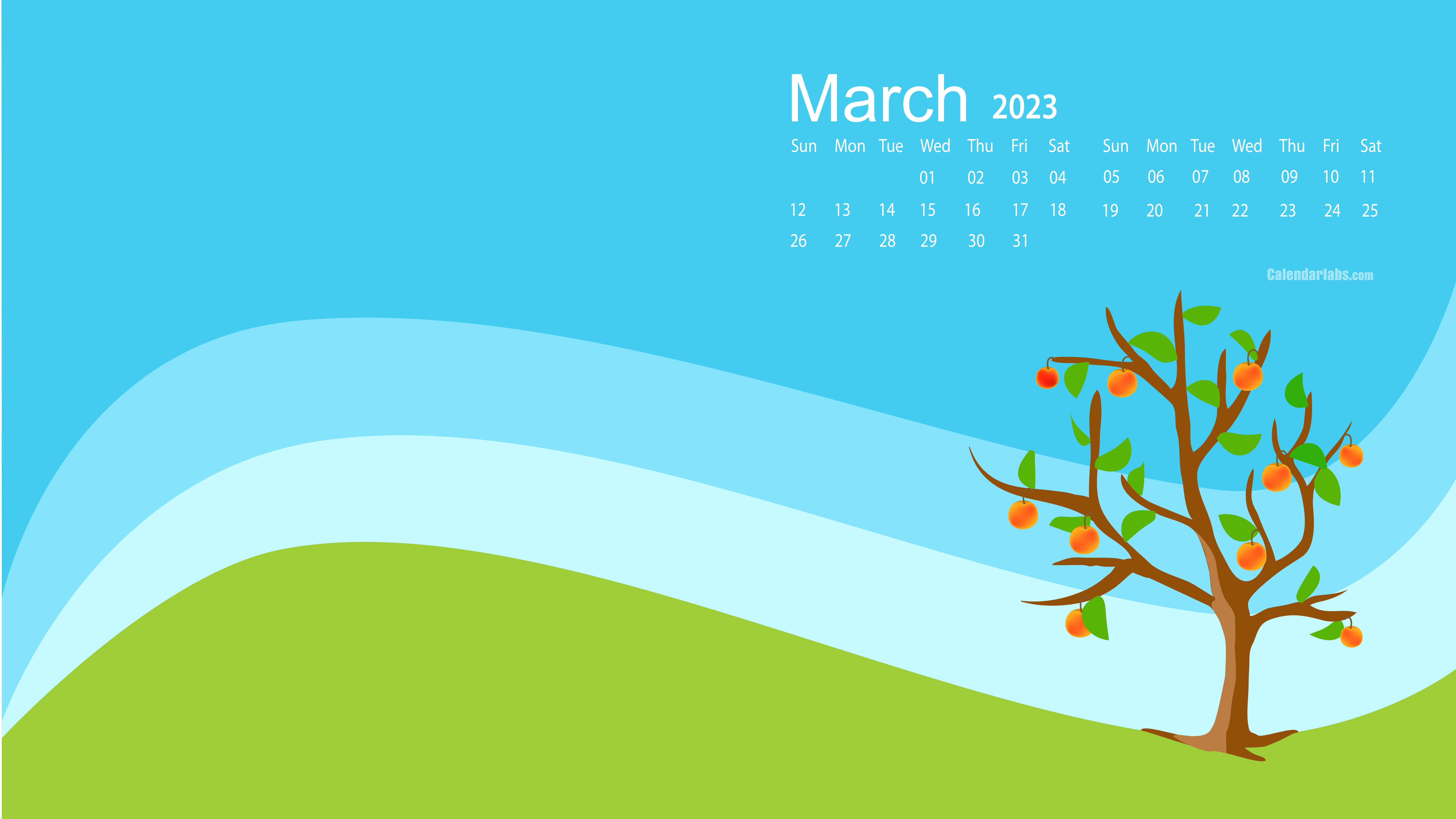 March 2023 Wallpaper for iPhone and Desktop Organizer