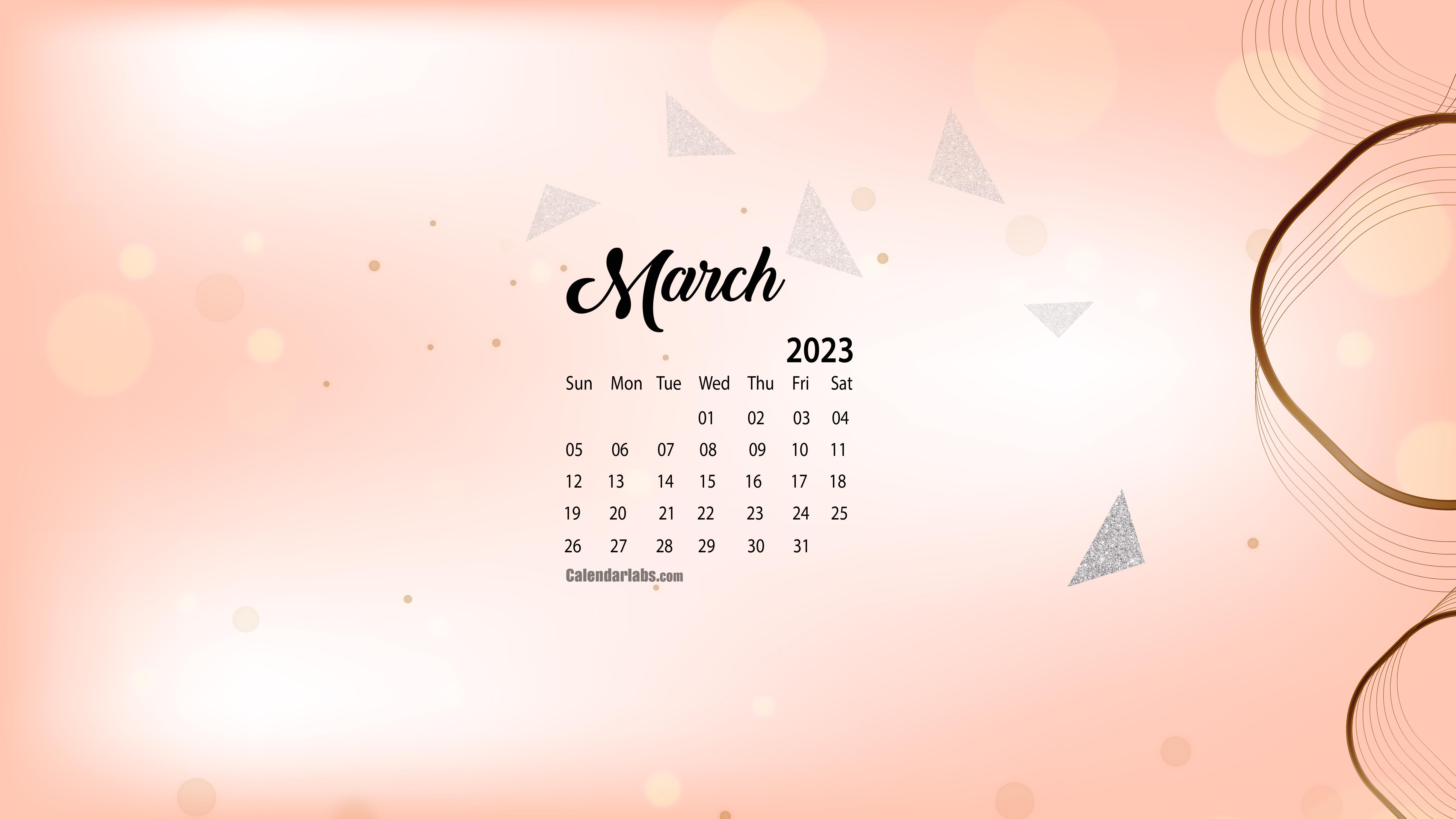 March 2023  Clover Desktop Calendar Free March Wallpaper