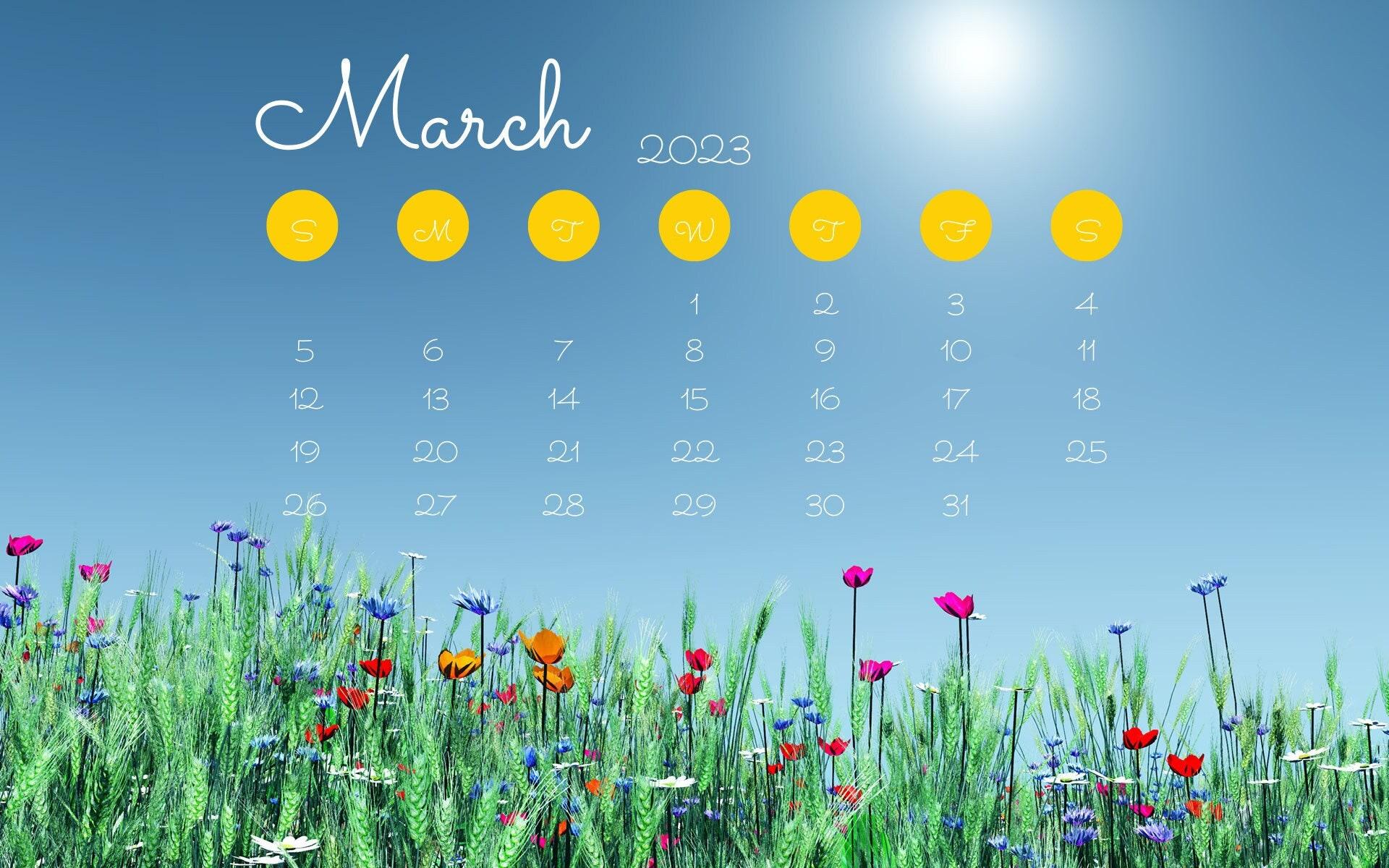 March Desktop Wallpaper  21 Cute  Free March 2024 Calendar Backgrounds