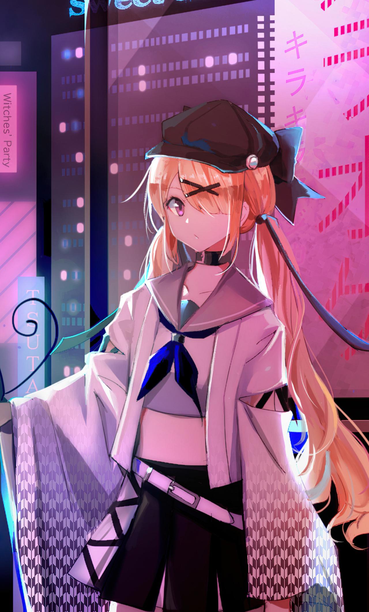 1280x2120 Kirara Magic Neon Dystopia iPhone HD 4k Wallpaper, Image, Background, Photo and Picture