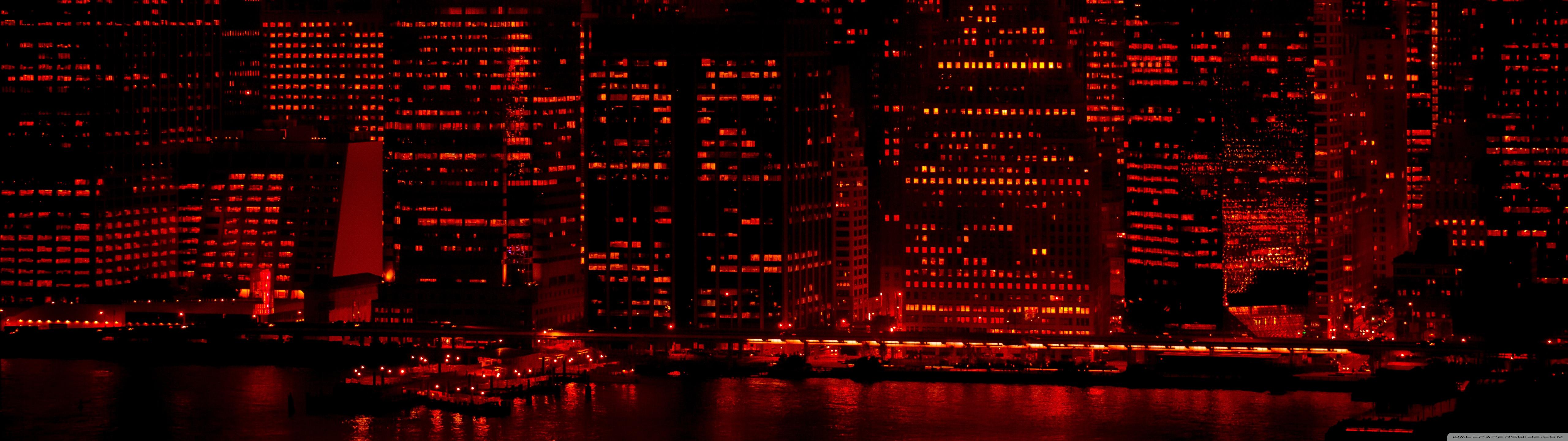 5120x1440 Red Sky At Night New York City Ultra HD Desktop Background Wallpaper for 4K UHD TV : Widescreen & UltraWide Desktop & Laptop : Multi Display, Dual Monitor : Tablet
