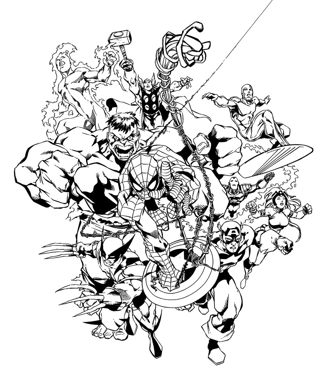1100x1286 Drawing Marvel Super Heroes (Superheroes)