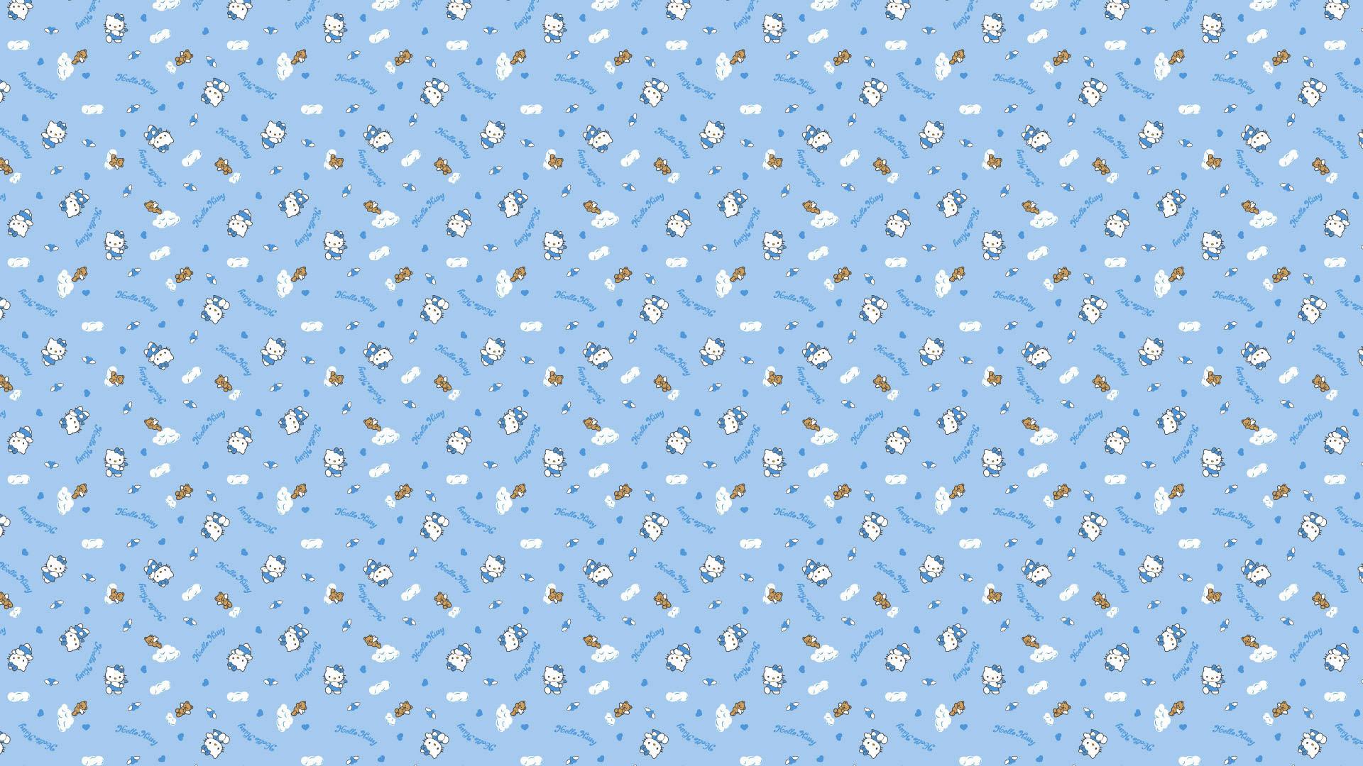1920x1080 Blue Hello Kitty Wallpaper