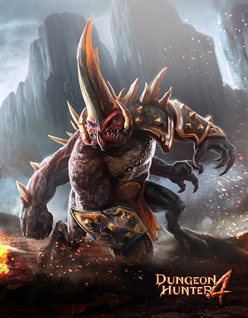 797x1024 Wallpaper monster Horns Dungeon Hunter Guildhall Of Glory Fantasy