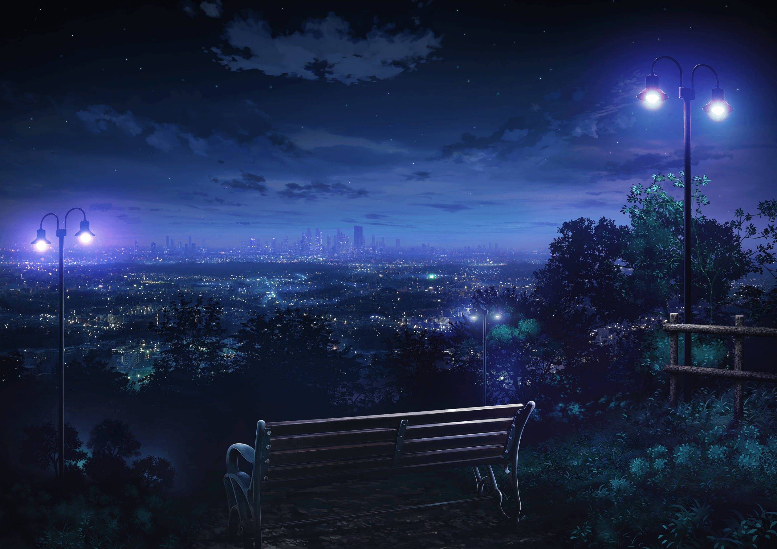 Anime Night Wallpapers  Top Free Anime Night Backgrounds  WallpaperAccess