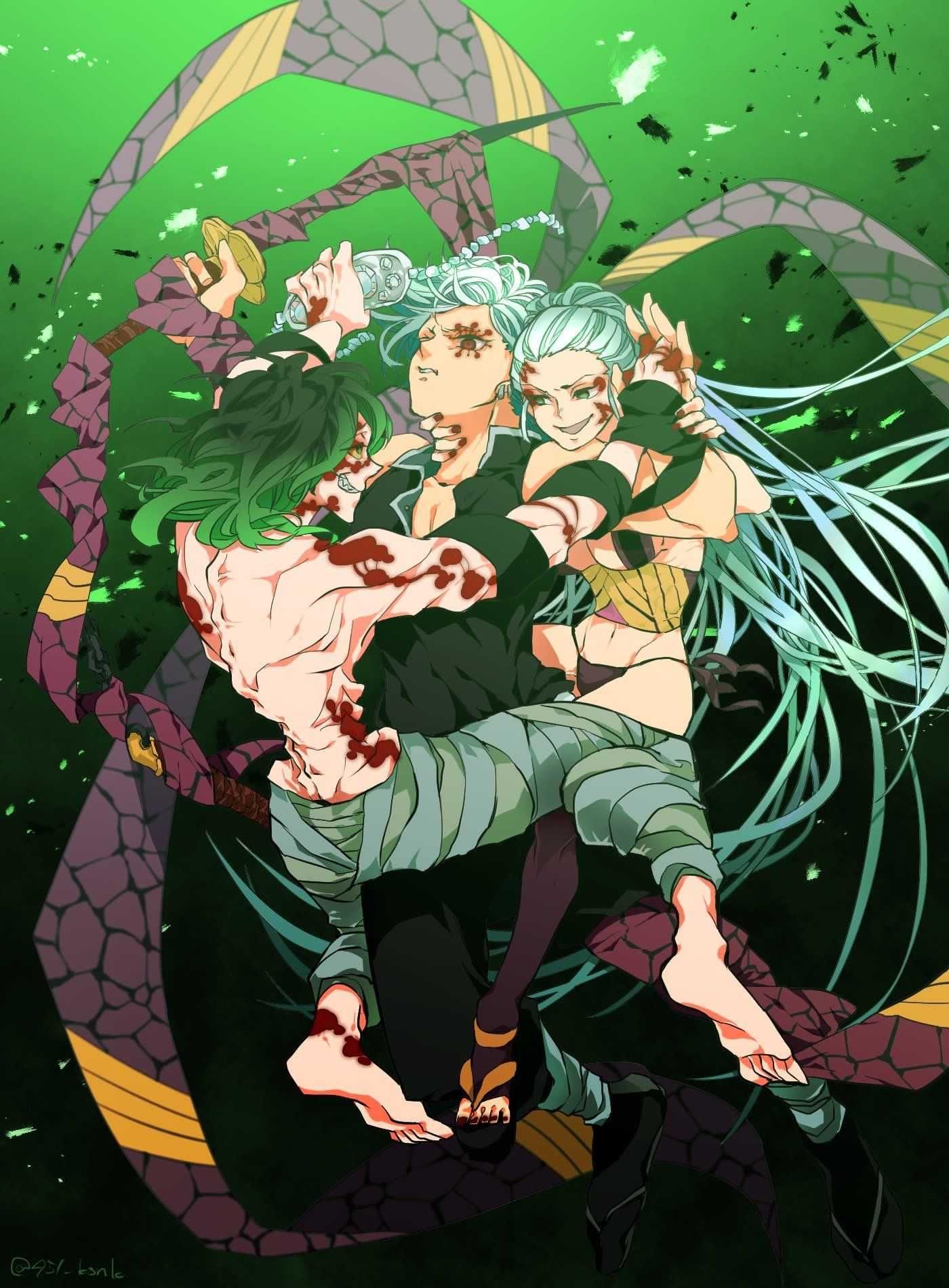 1400x1900 Tengen Vs Gyutaro Wallpaper Explore more Demon Slayer, Hashira's, Hero, Mysterious Demon, Tanjiro Kamado wallpaper.. Anime demon, Anime, Slayer anime