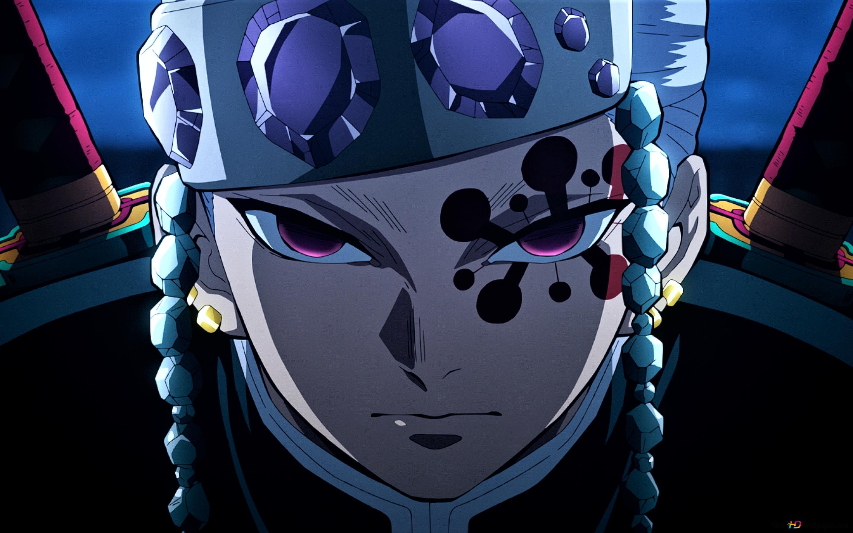 2880x1800 Demon slayer: kimetsu no yaiba tengen uzui looking determined 4K wallpaper download