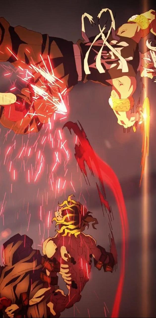 630x1280 Gyutaro vs Uzui wallpaper
