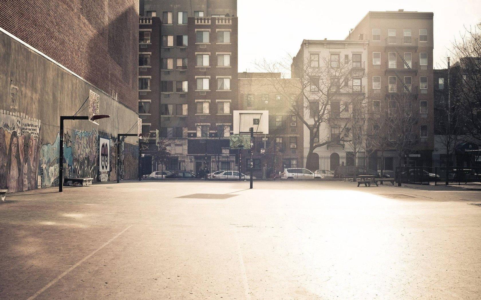 1680x1050 Download City Basketball Court Street Wallpaper