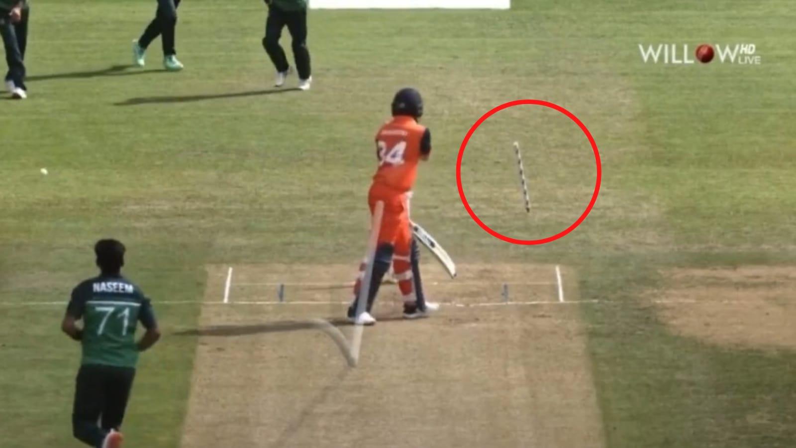 1600x900 Watch: Naseem Shah sends stumps cartwheeling with a peach