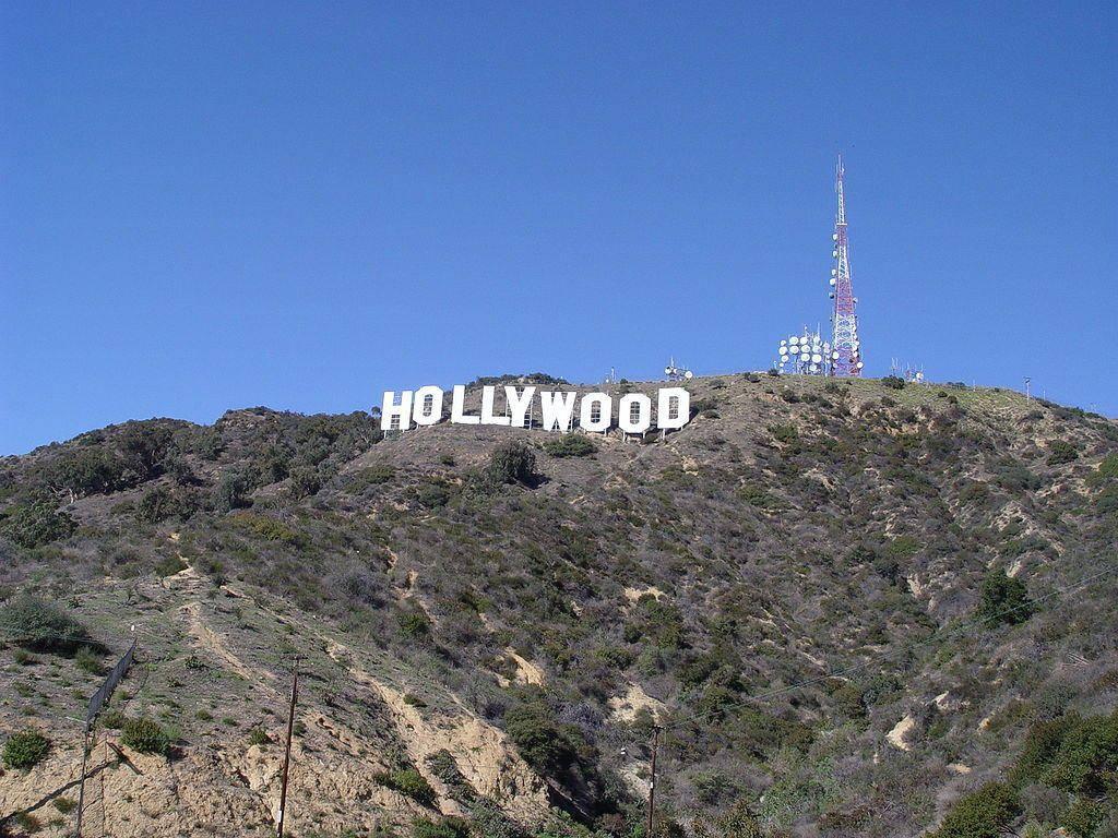 1024x768 Download Hollywood Sign And Cell Tower Wallpaper