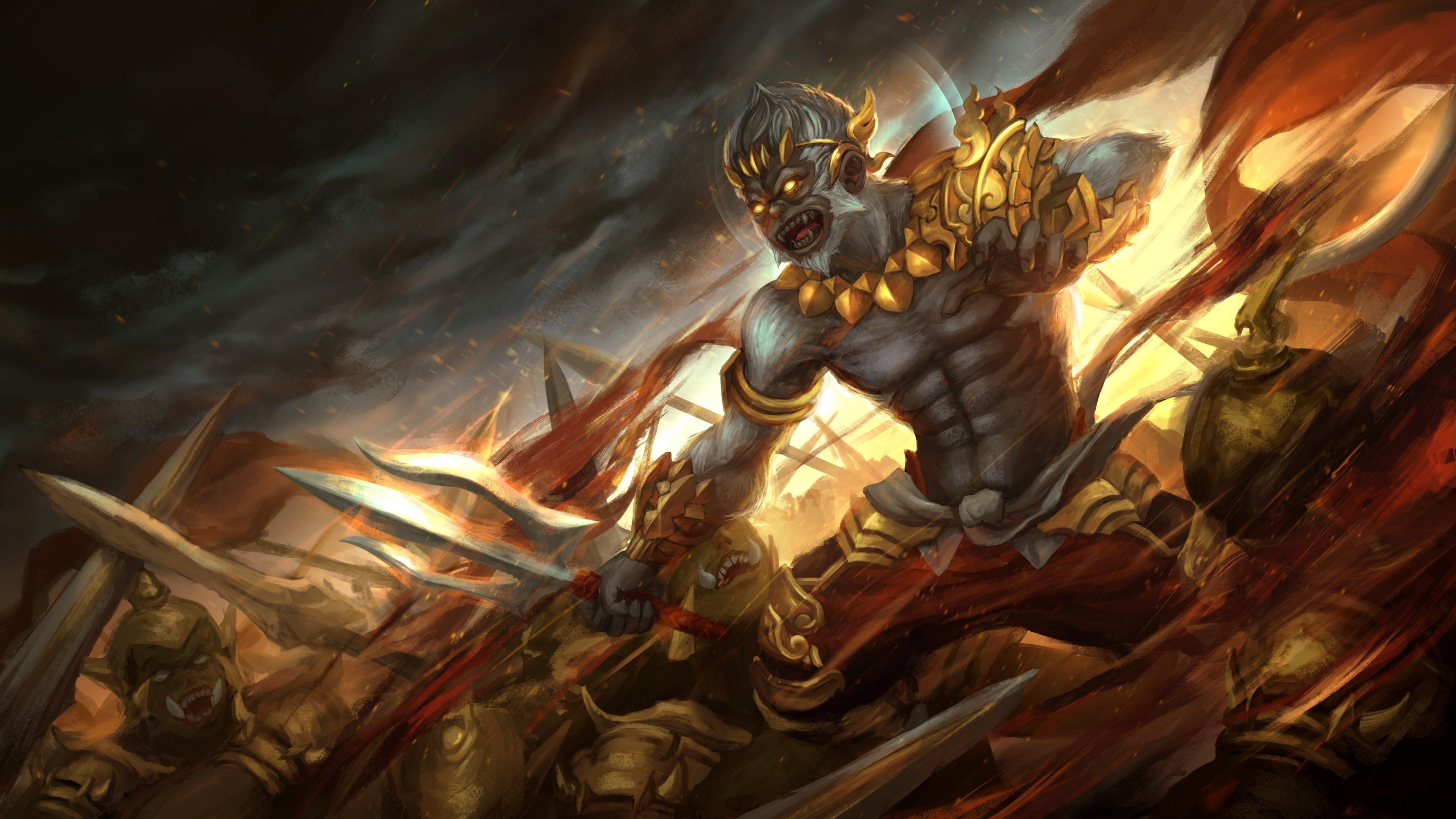 3556x2000 Warriors, Screaming, Swords Gallery HD Wallpaper